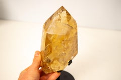 High-Grade Rare Golden Orange Citrine Obelisk Tower