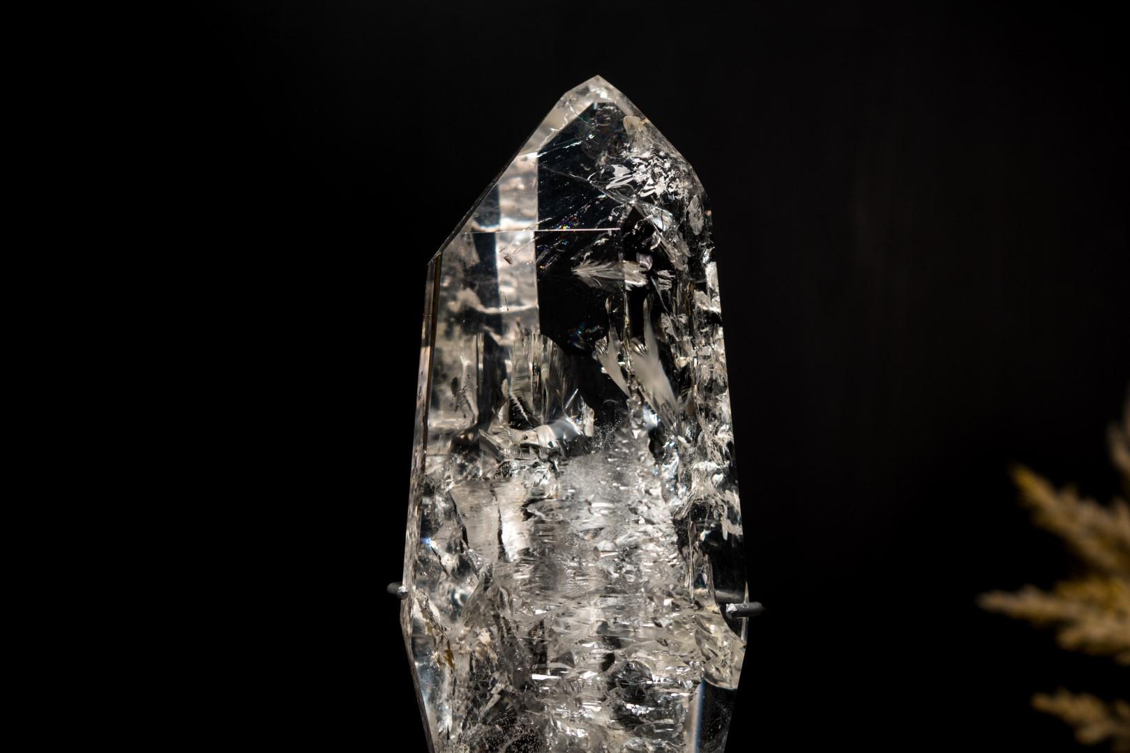 Verdadera Punta de Cuarzo Lemuriano de Diamantina con Claridad Óptica, Obelisco de Cristal Brasileño en venta