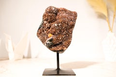 High-Grade Red Amethyst Cluster on a Flower Stalactite