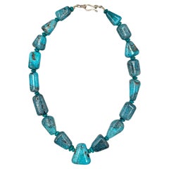 High-Grade Red Mountain Turquoise Beaded Necklace by Bruce Eckhardt