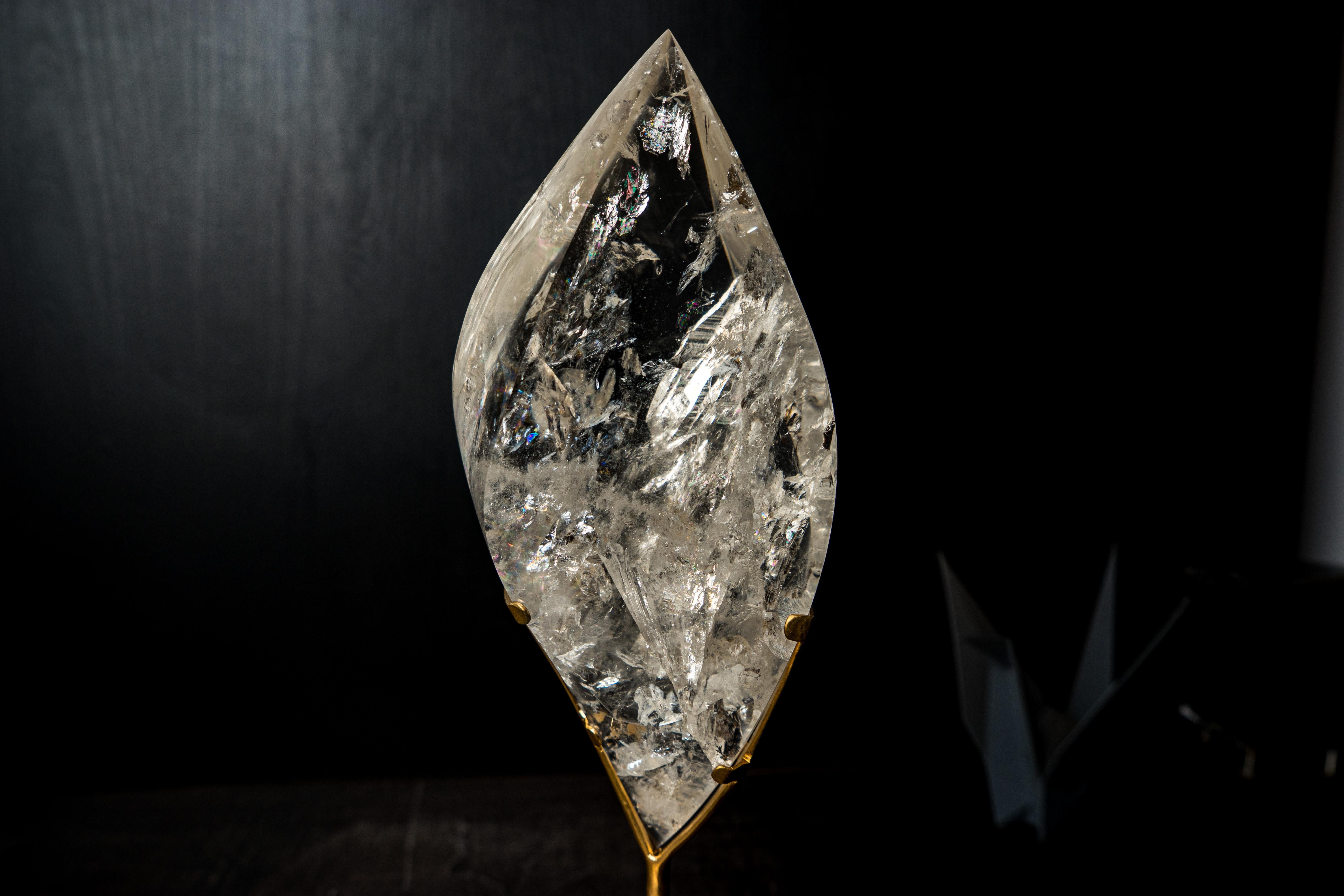 High-Grade Water-Clear Quartz Flame Sculpture In condizioni Nuovo in vendita a Ametista Do Sul, BR