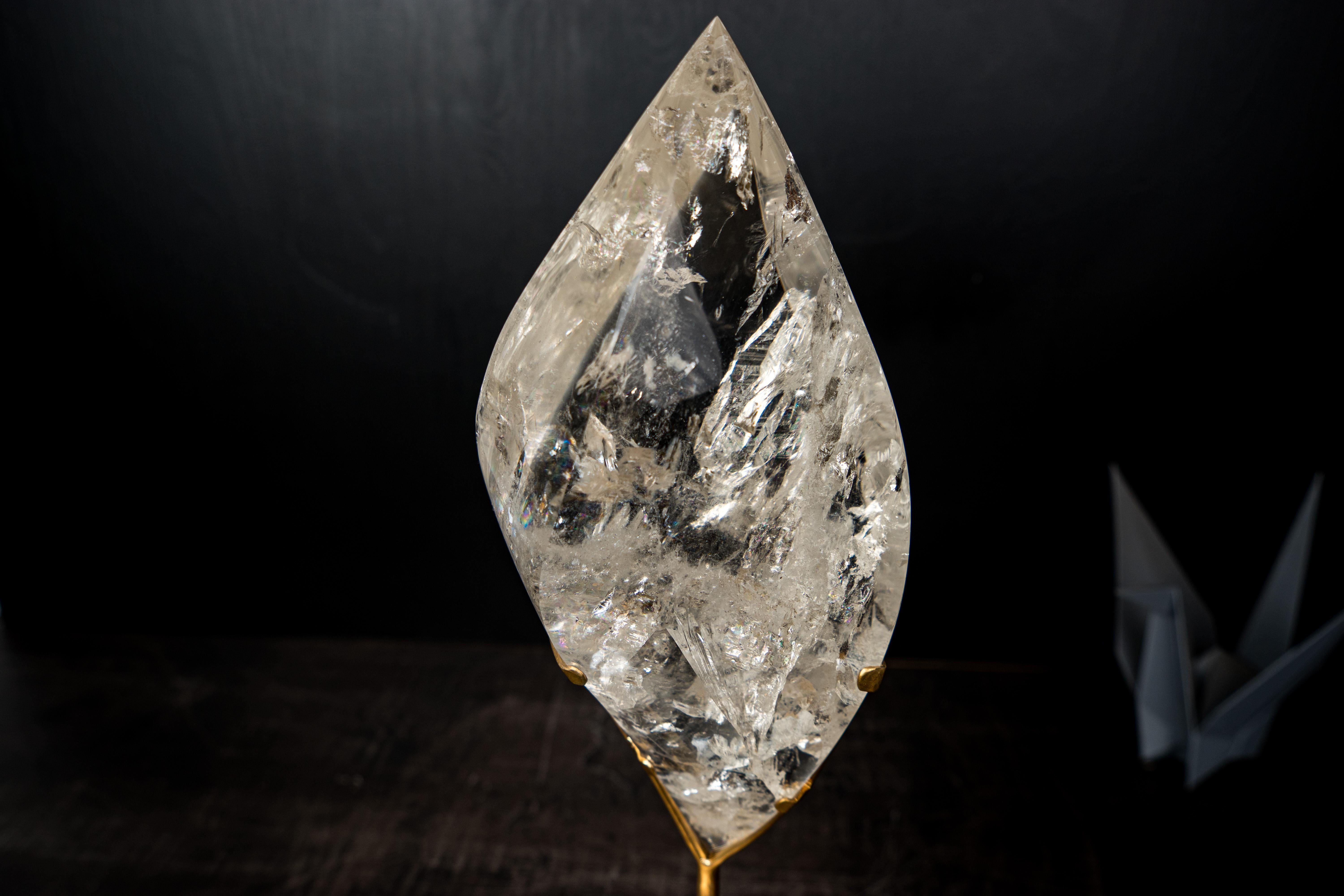 High-Grade Water-Clear Quartz Flame Sculpture in vendita 2