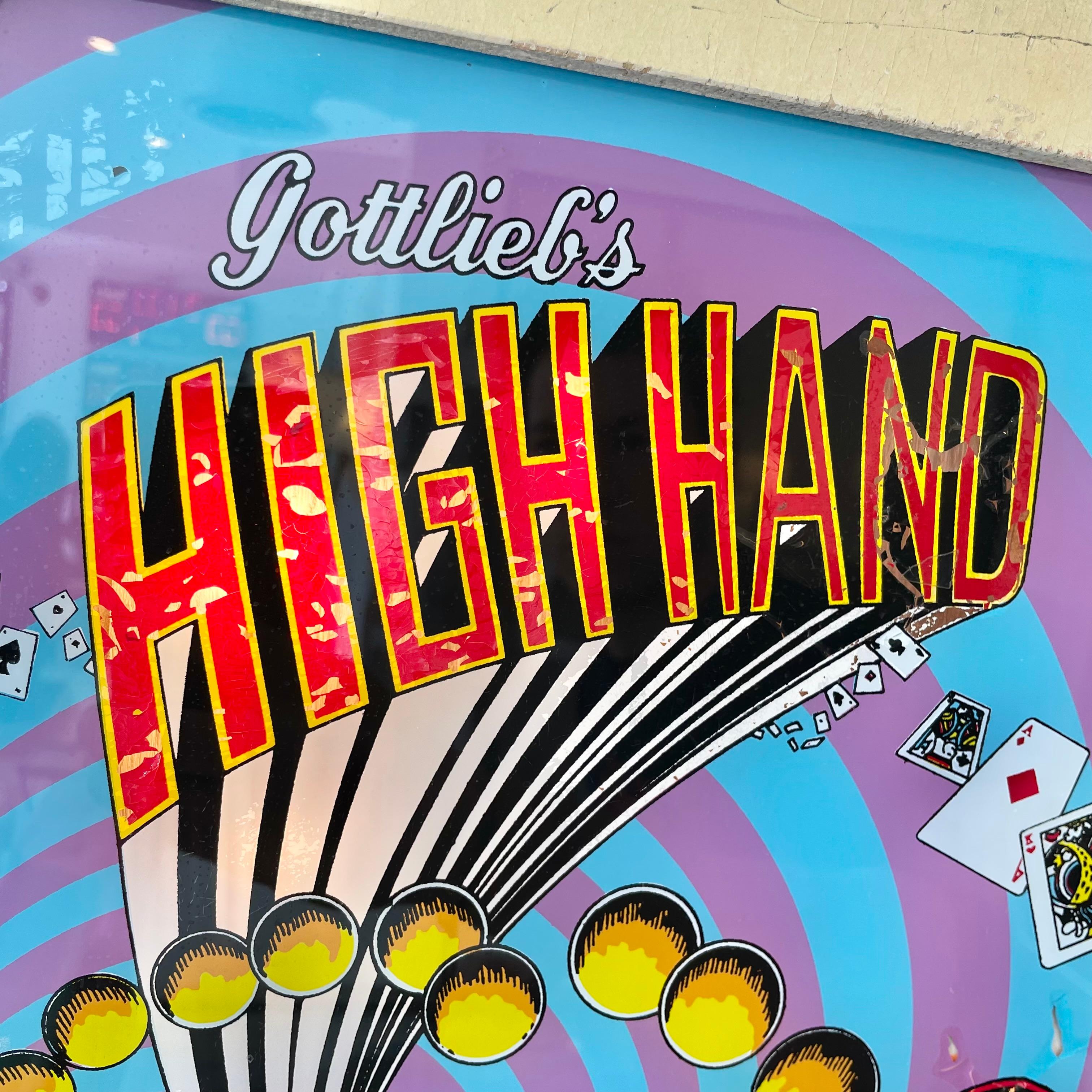 High Hand Pinball Arcade Game, 1973, USA 1