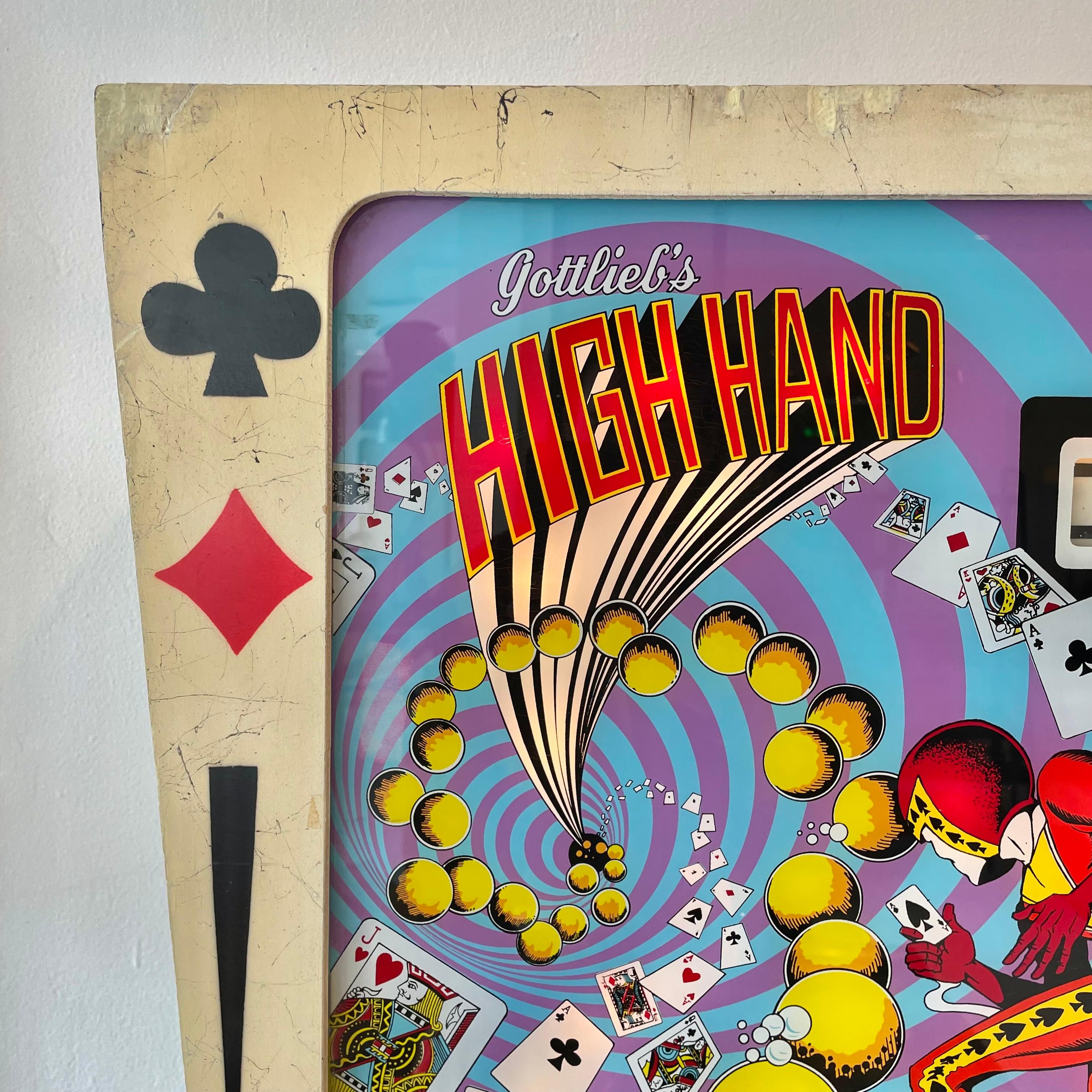 Late 20th Century High Hand Pinball Arcade Game, 1973 USA For Sale