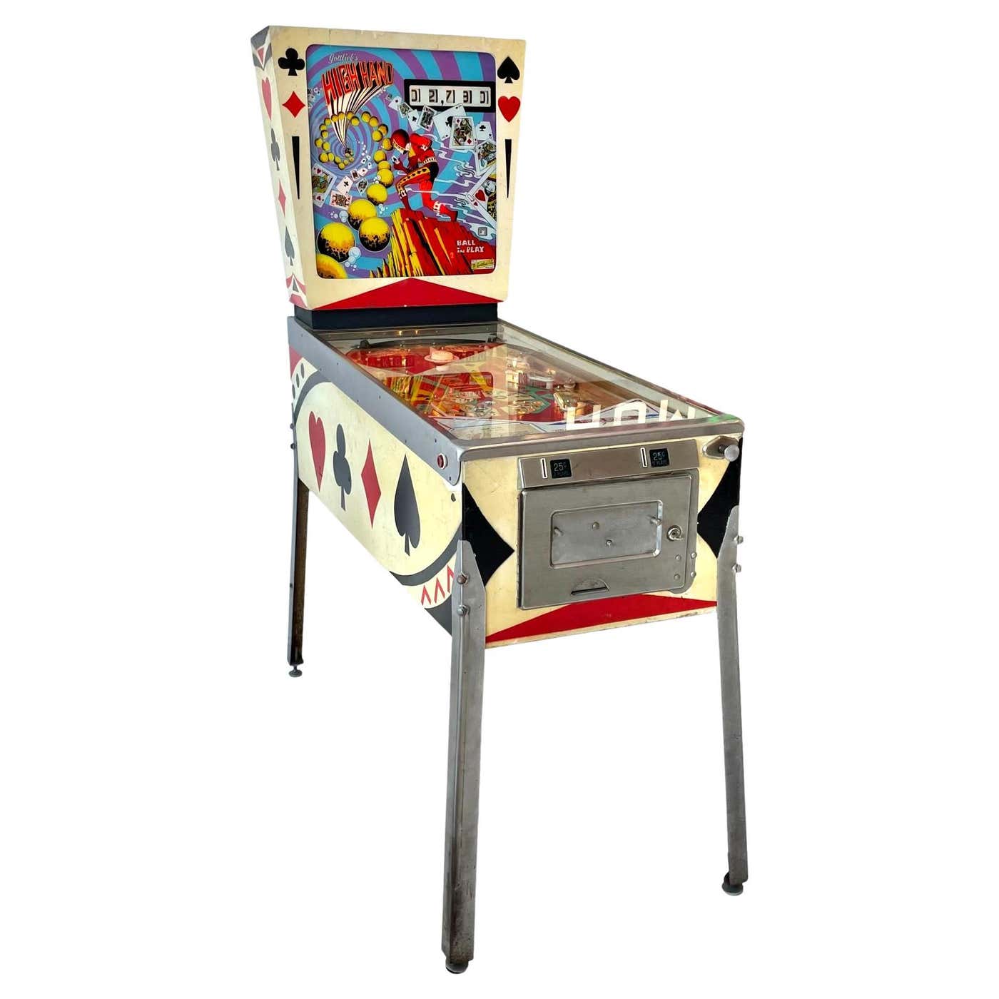 High Hand Pinball Arcade Game, 1973 USA For Sale at 1stDibs