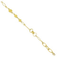 High Karat Gold Mixed Chain Link Elements Bracelet, Petra Class 2022