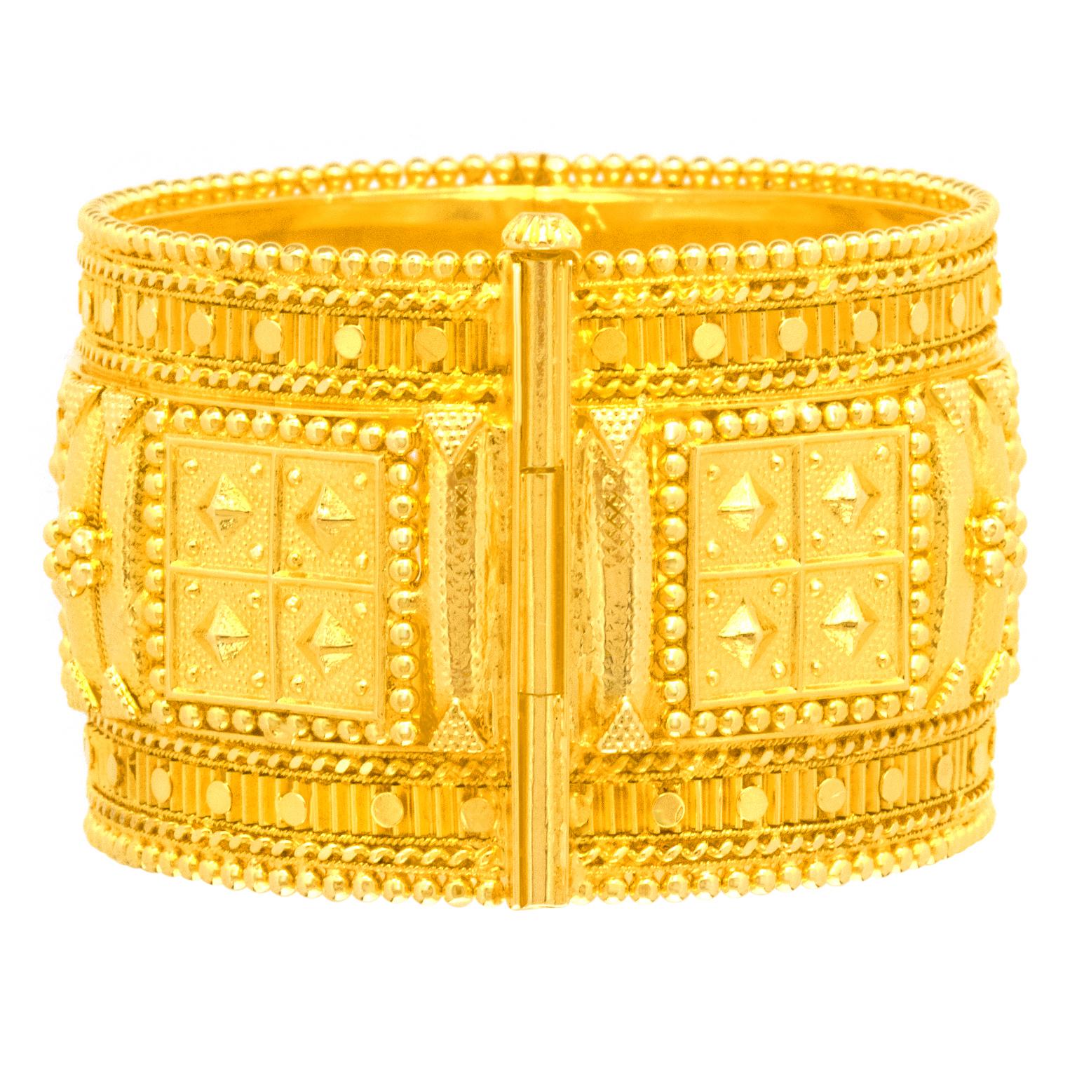 Bracelet large en or à haute teneur en carats en vente 8