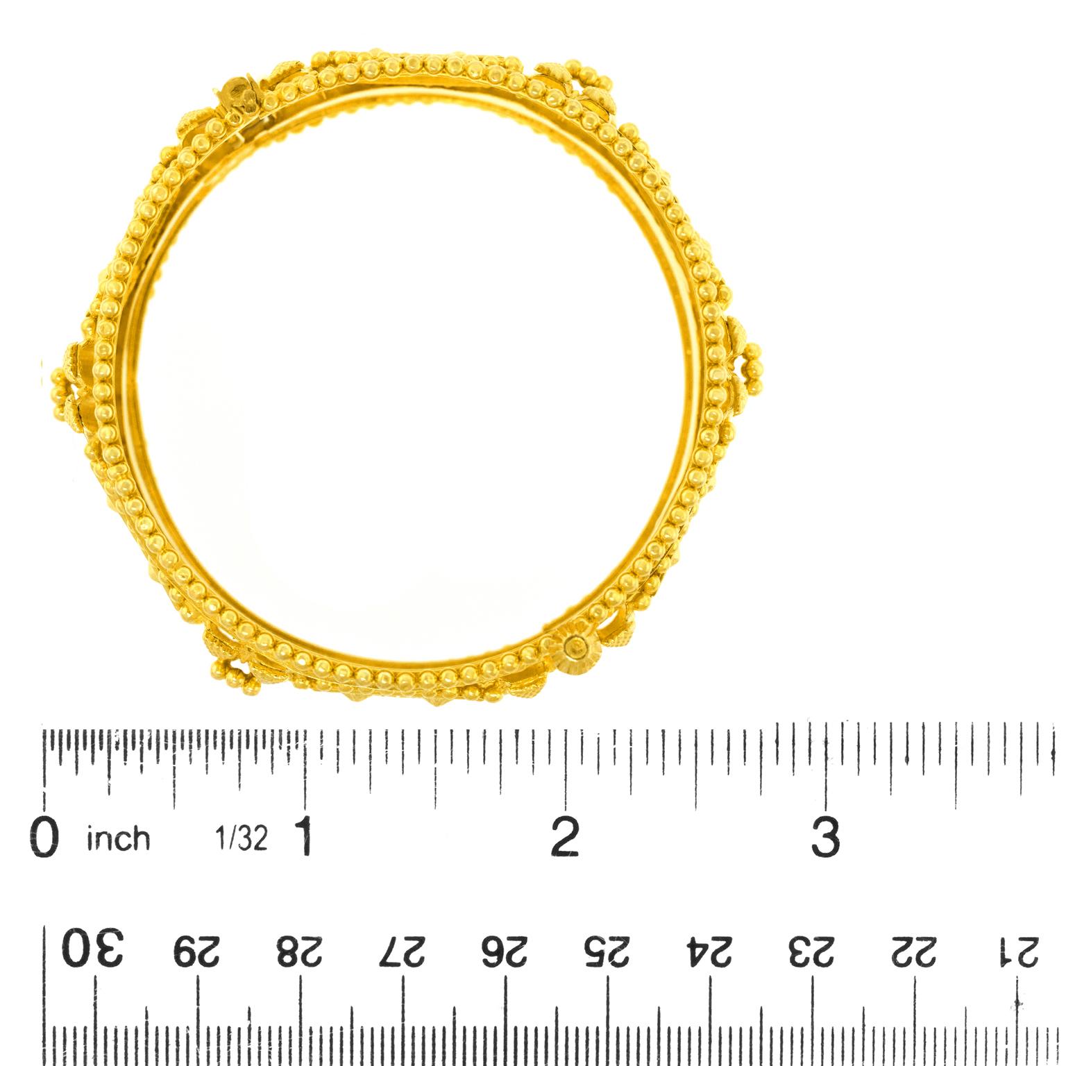 Bracelet large en or à haute teneur en carats en vente 2