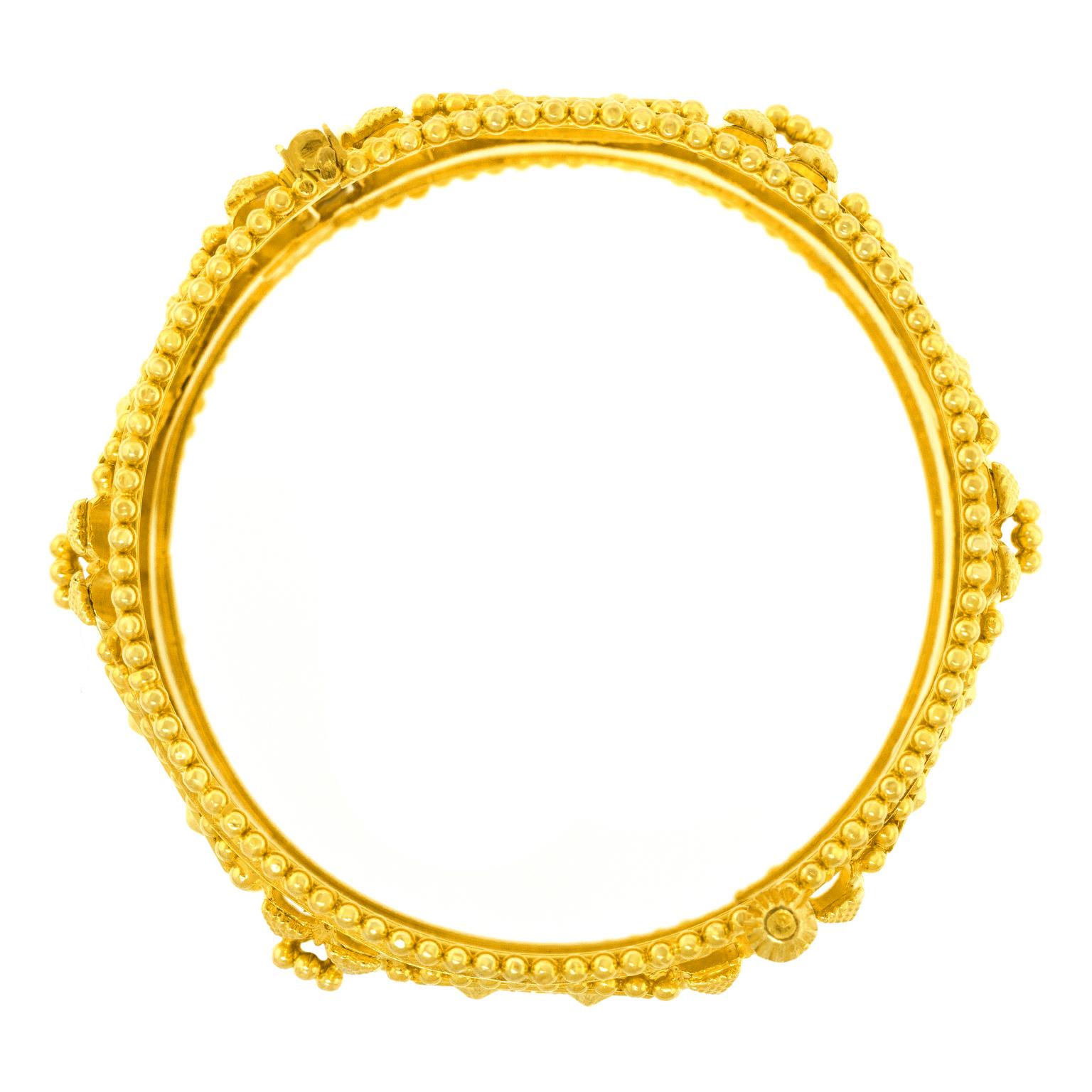 Bracelet large en or à haute teneur en carats en vente 5