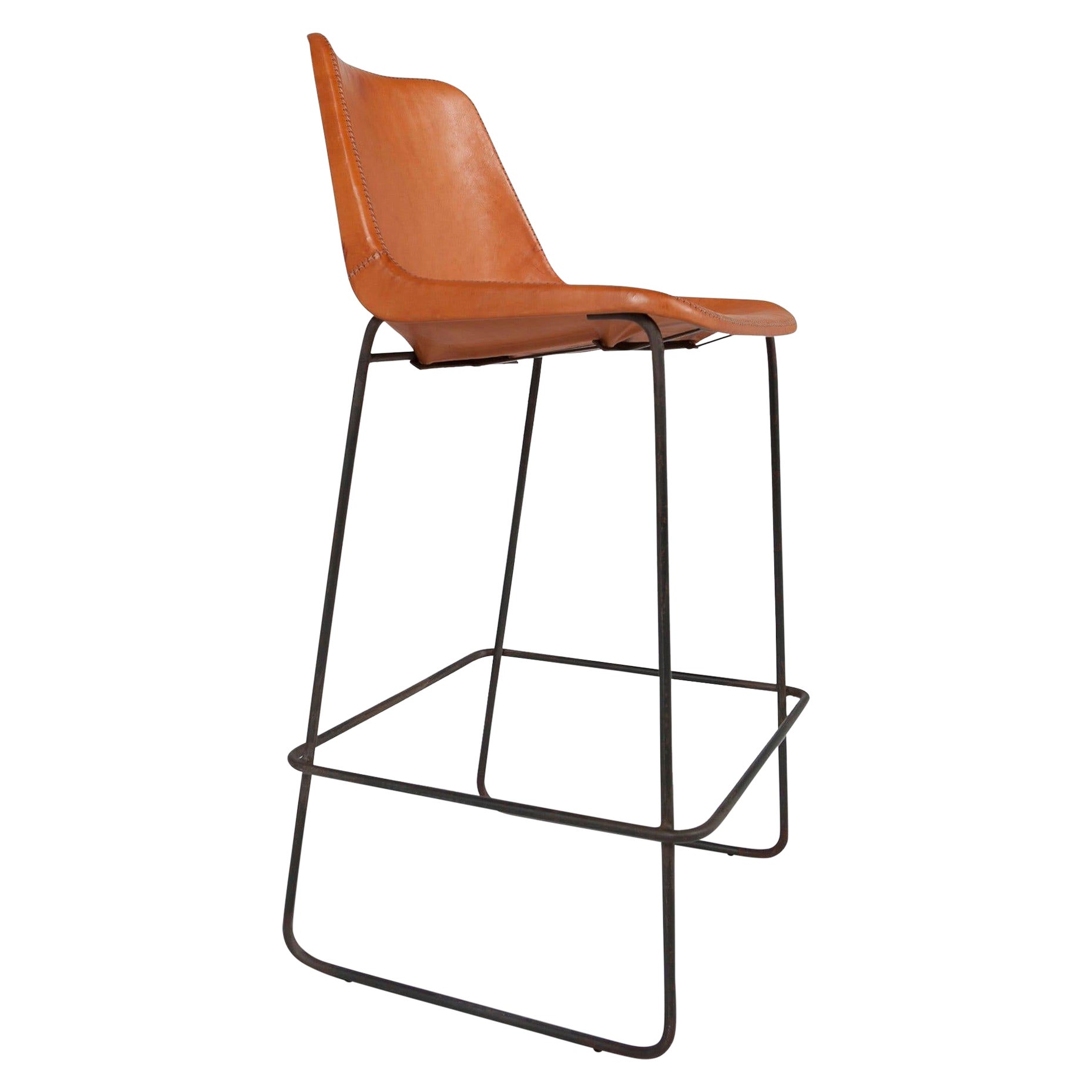 High Leather Giron Bar Stool by Sol Y Luna