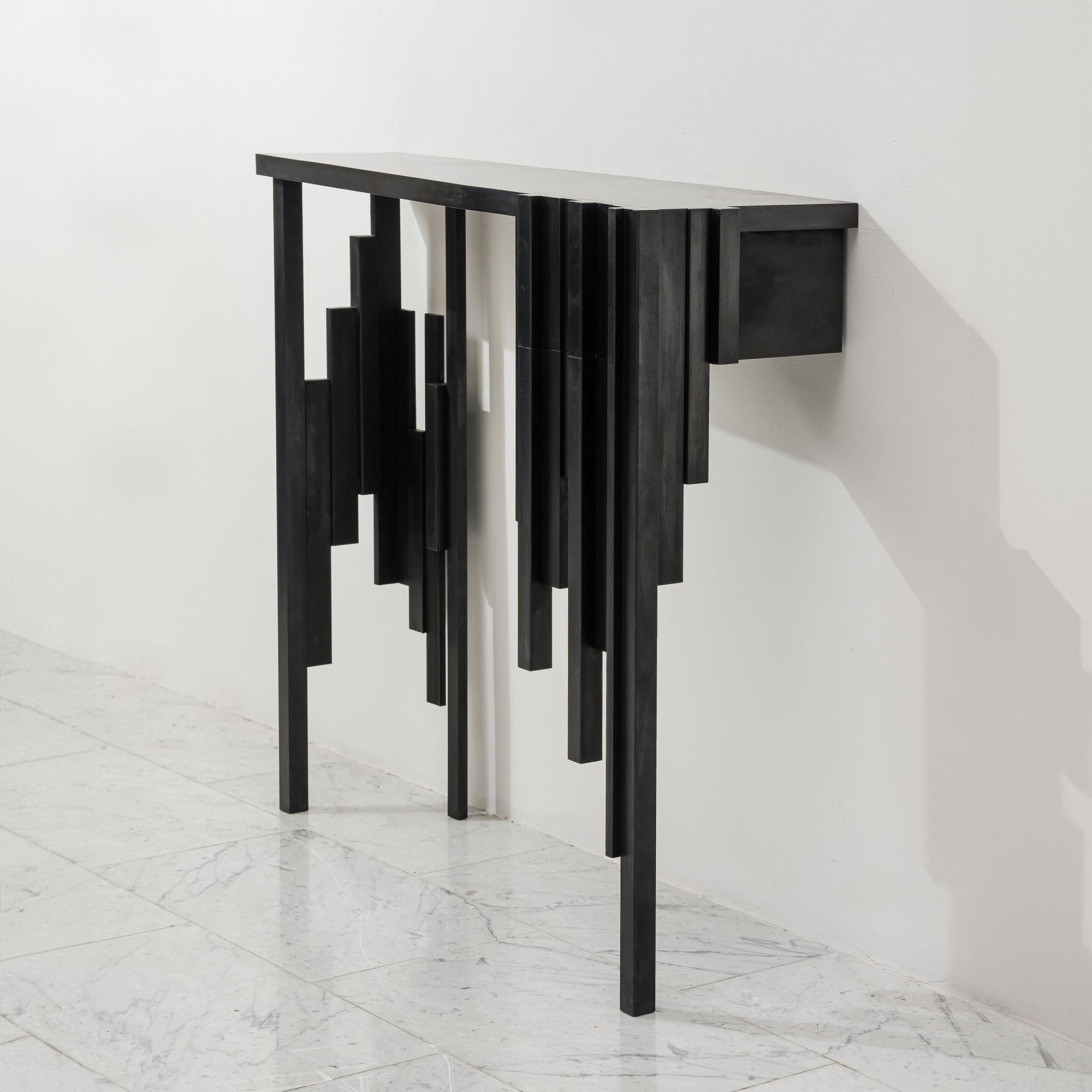Contemporary High Line Console Table For Sale