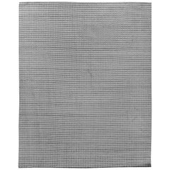 Tapis de zone en laine indienne grise de taille haute et basse