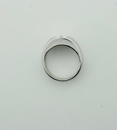 High Low Transitional Cut Diamond Ring in Platinum, circa 1940s