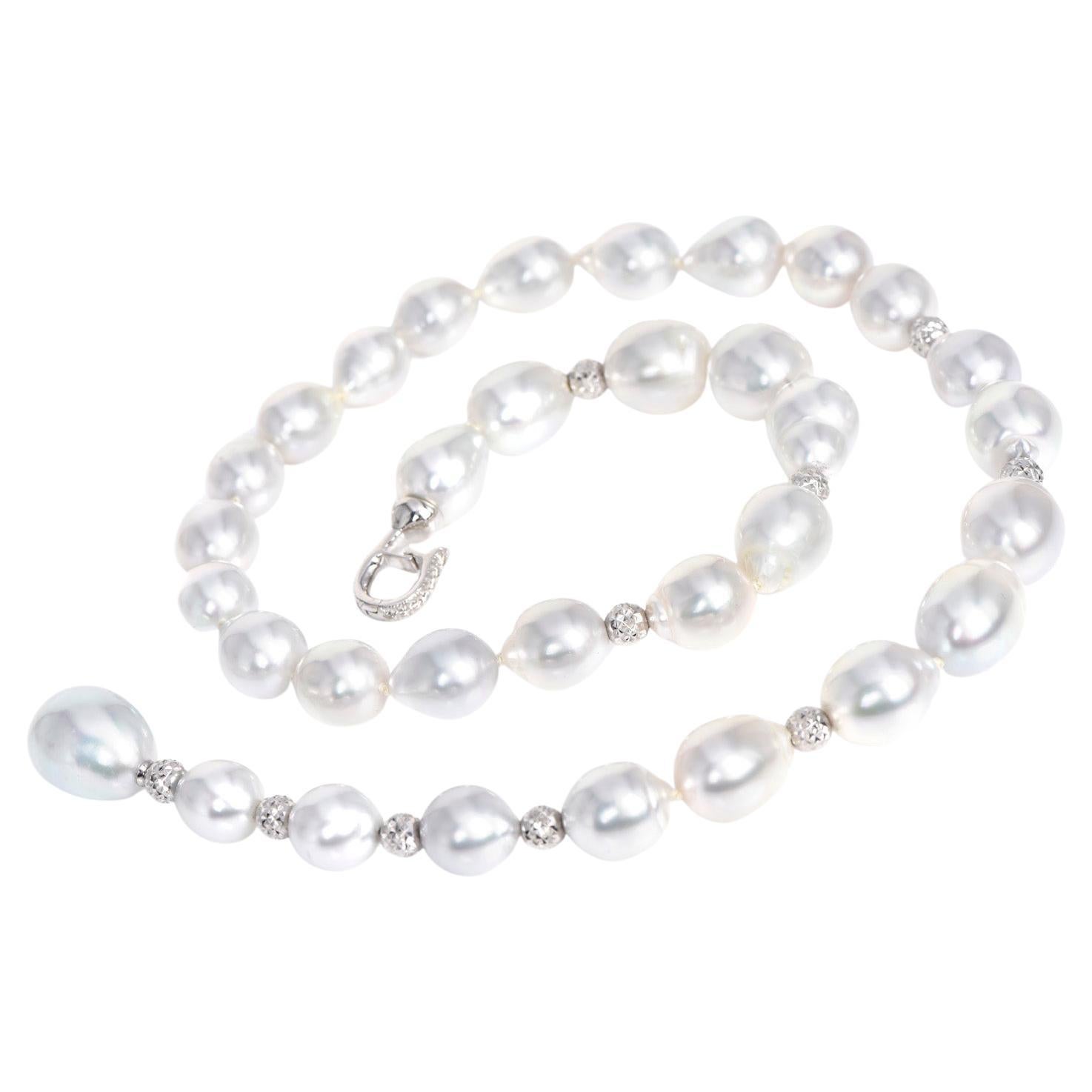 High Luster Baroque Southsea Pearl 18K Gold Necklace