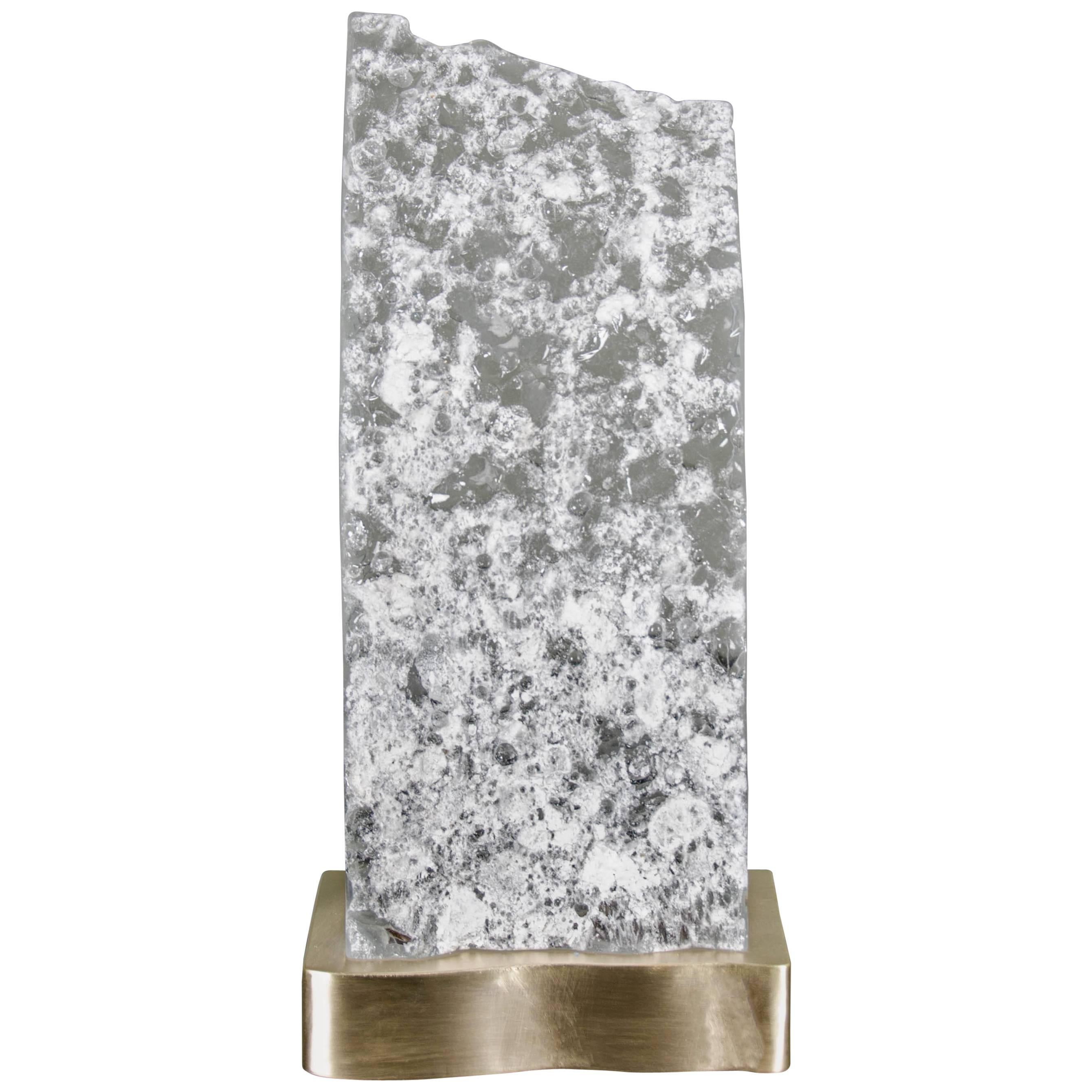 High Meru Light, Crystal and Brass by Robert Kuo, Limited Edition