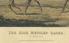 High Mettled Racer – In Training, 19th c. Antique Equestrian Print after Alken