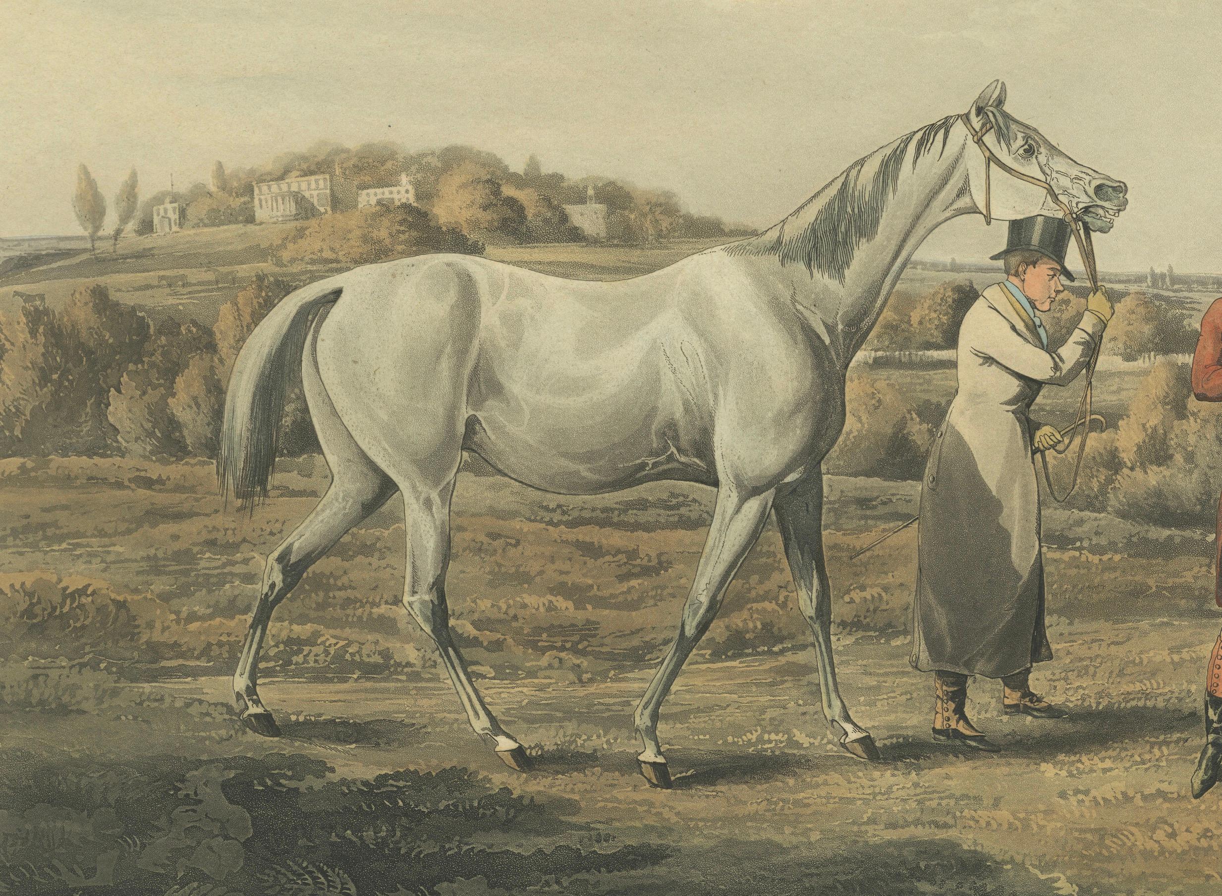 19th Century High Mettled Racer – The Foal, 19th c. Antique Horse Print after Henry Alken For Sale