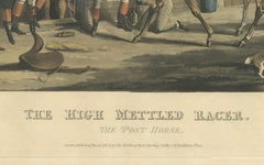 High Mettled Racer – The Post Horse, Antique Equestrian Print after Alken, c1890
