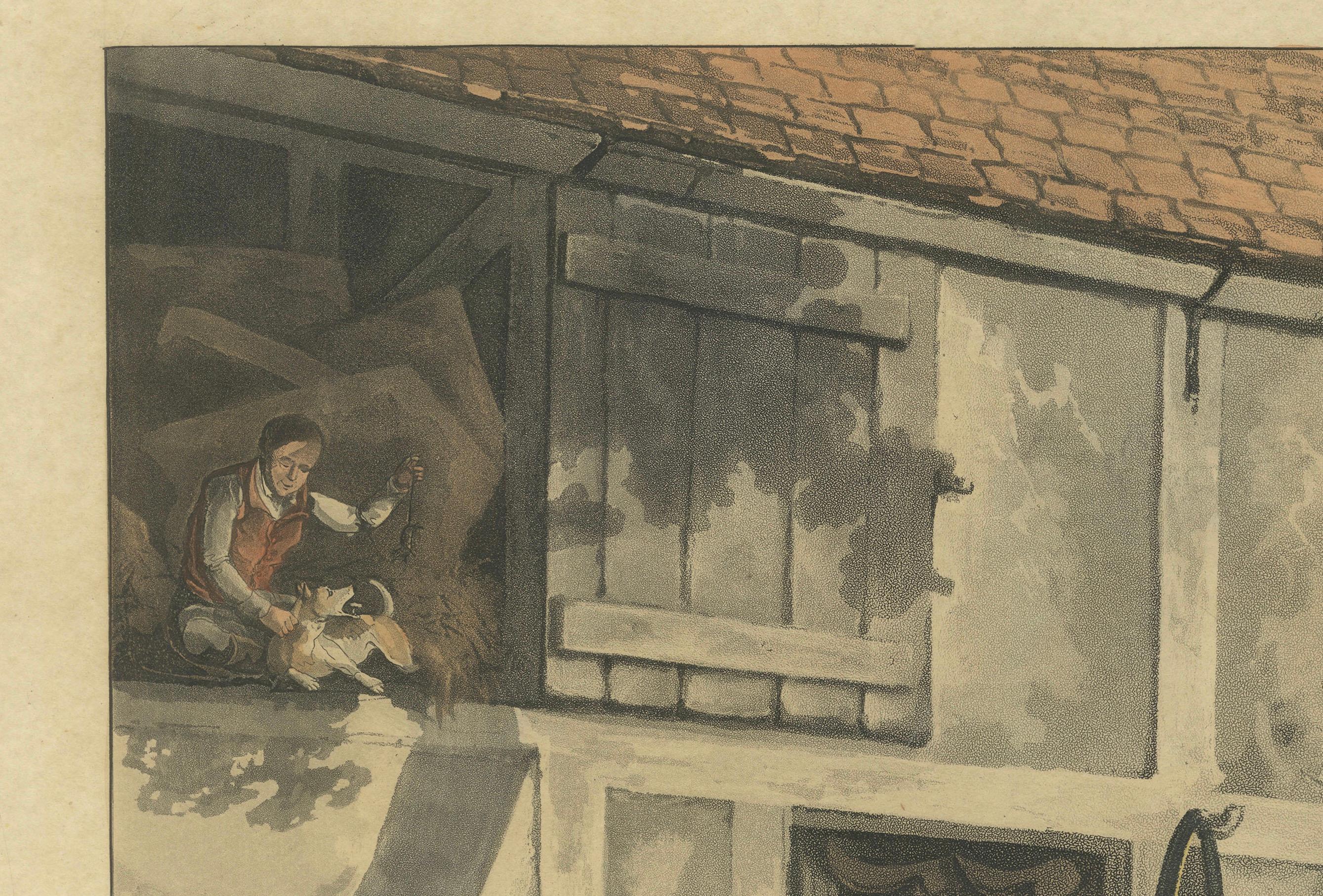 High Mettled Racer – The Post Horse, Antique Equestrian Print after Alken, c1890