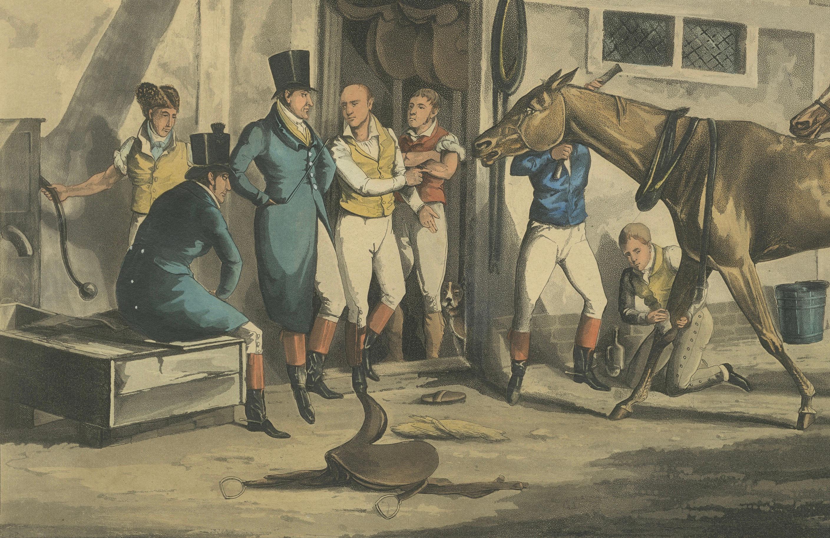 High Mettled Racer – The Post Horse, Antique Equestrian Print after Alken, c1890
