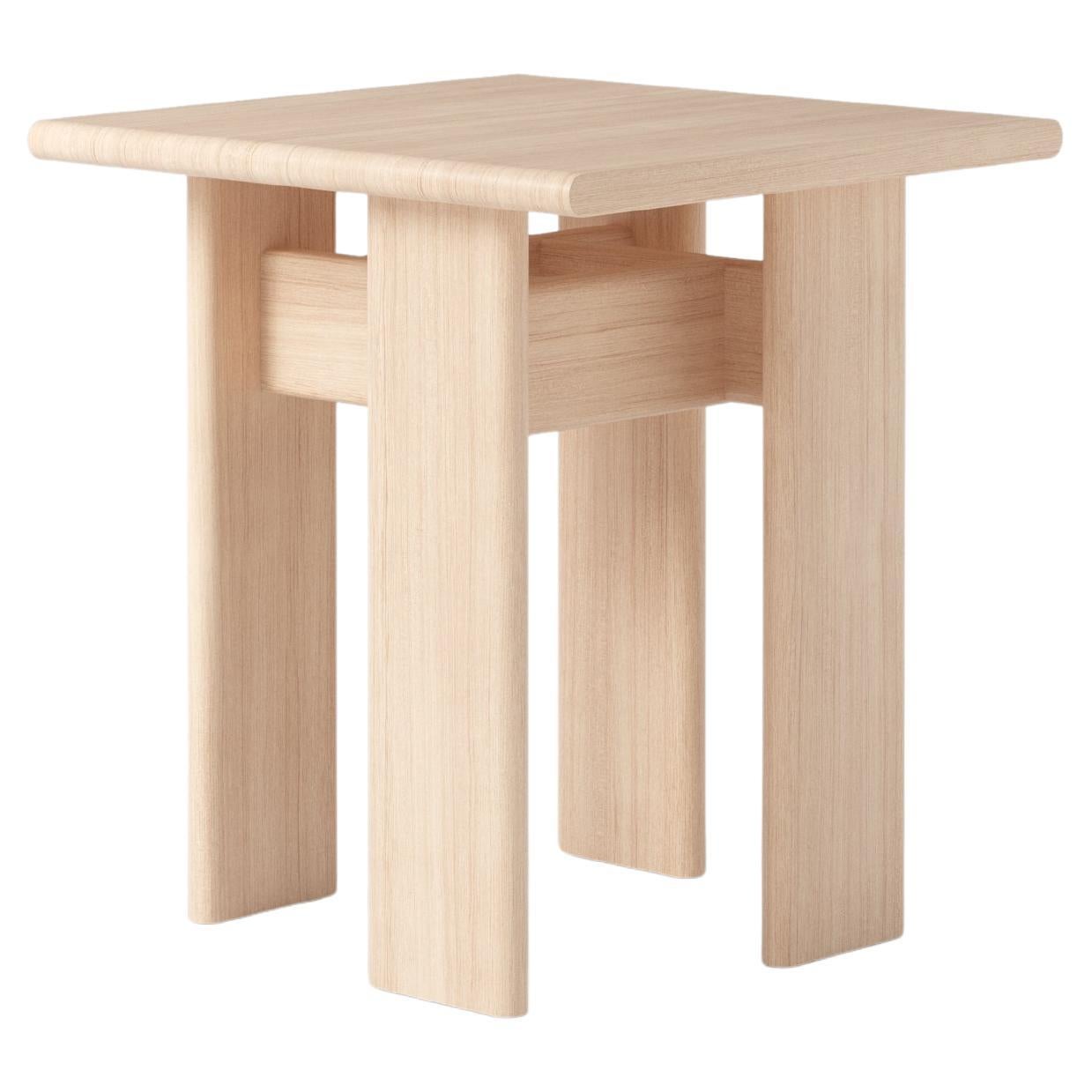 High Minimalist Side Table — Archipen 1 by NOOM, Natural Ash Wood