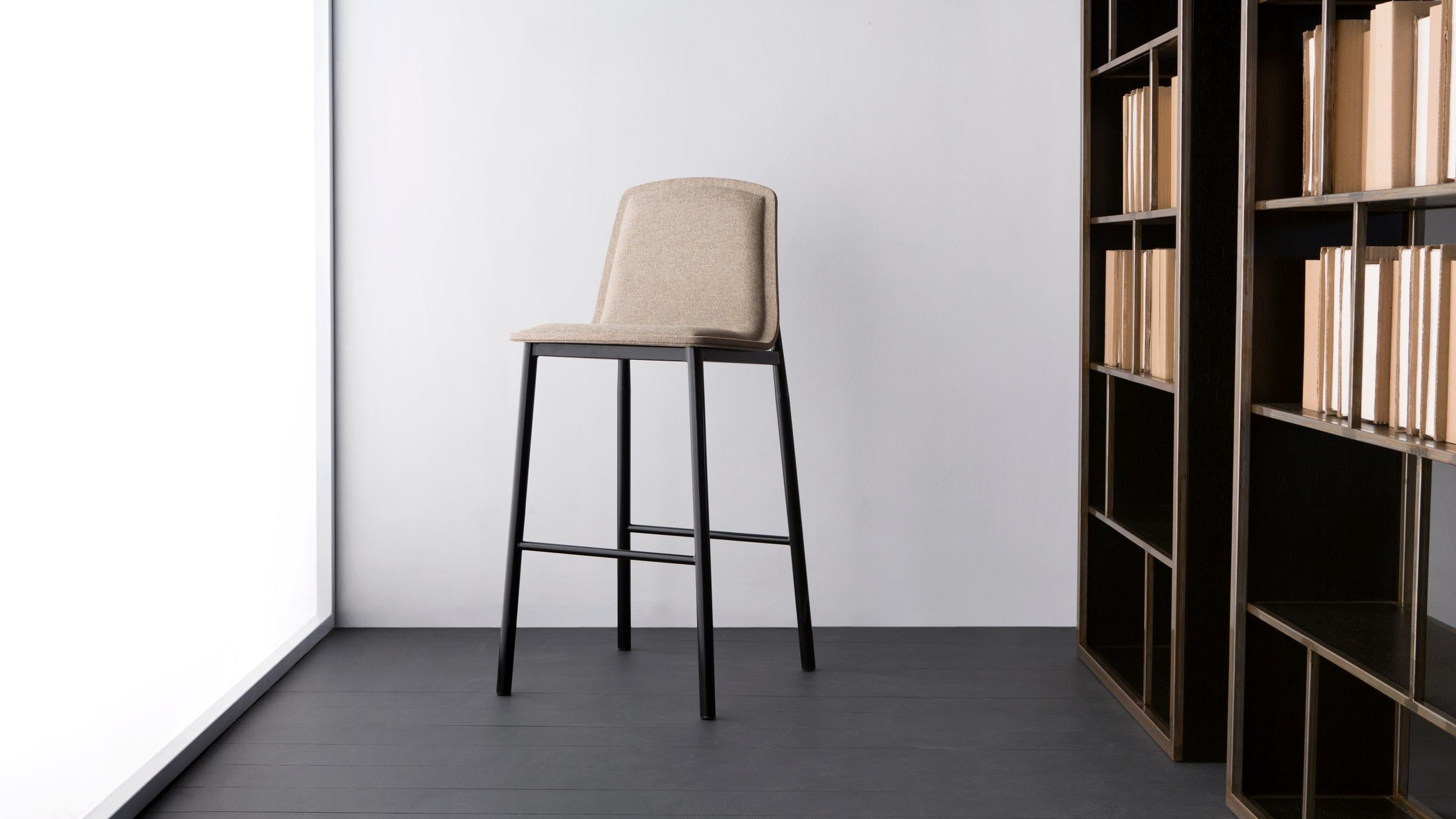 High Moi Bar Stool by Doimo Brasil
Dimensions: W 51 x D 58 x H 109 cm 
Materials: Metal, Fabric.

Also available in W 51 x D 58 x H 93 cm, Seat Height: 60 cm. 

With the intention of providing good taste and personality, Doimo deciphers trends and