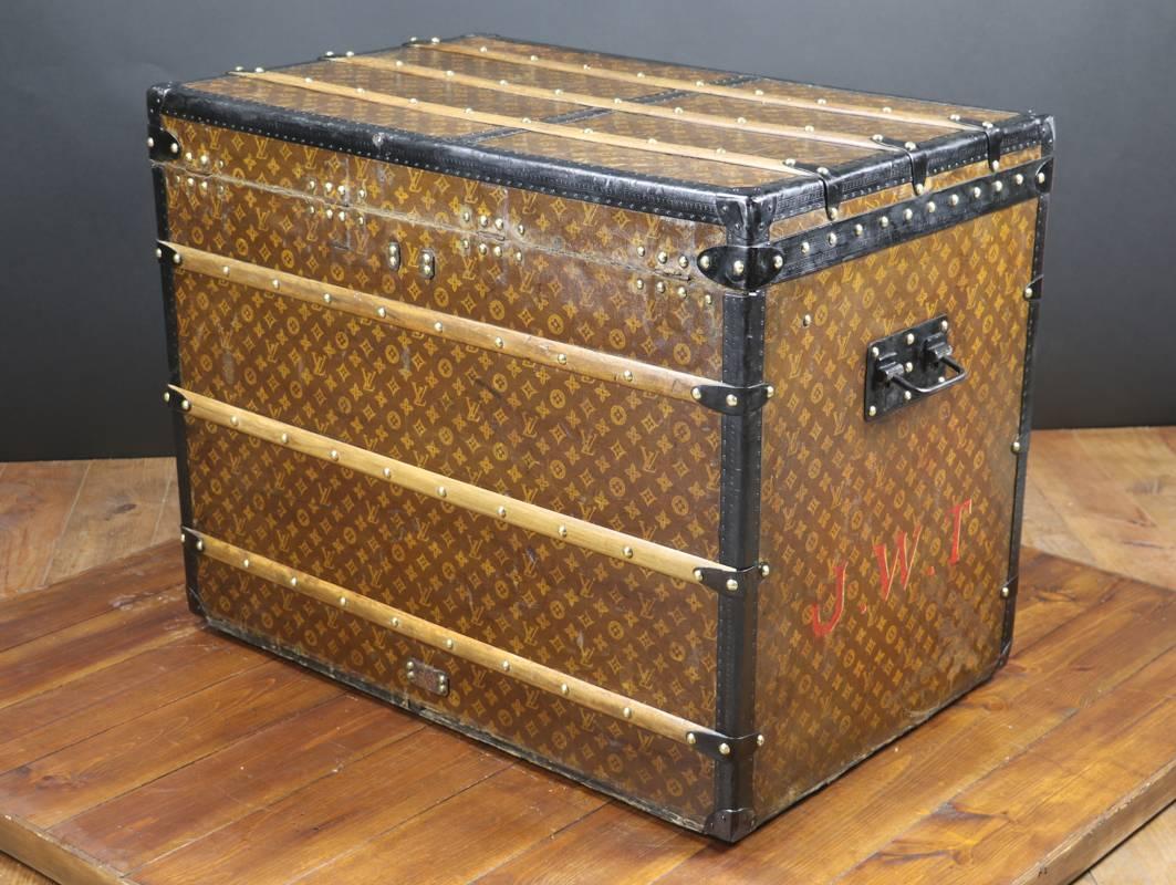 Early 20th Century High Monogram Louis Vuitton Trunk, 1910s