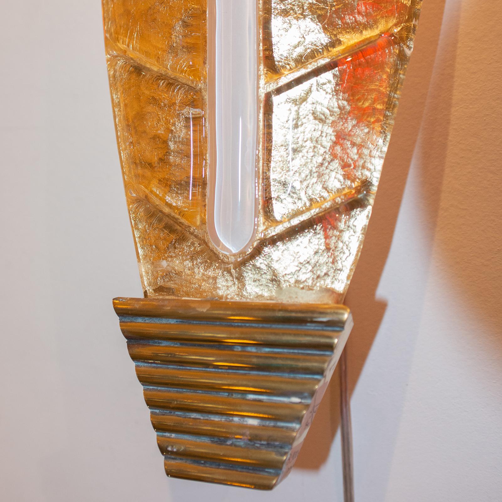 Aplique alto de cristal de Murano finales del siglo XX en venta