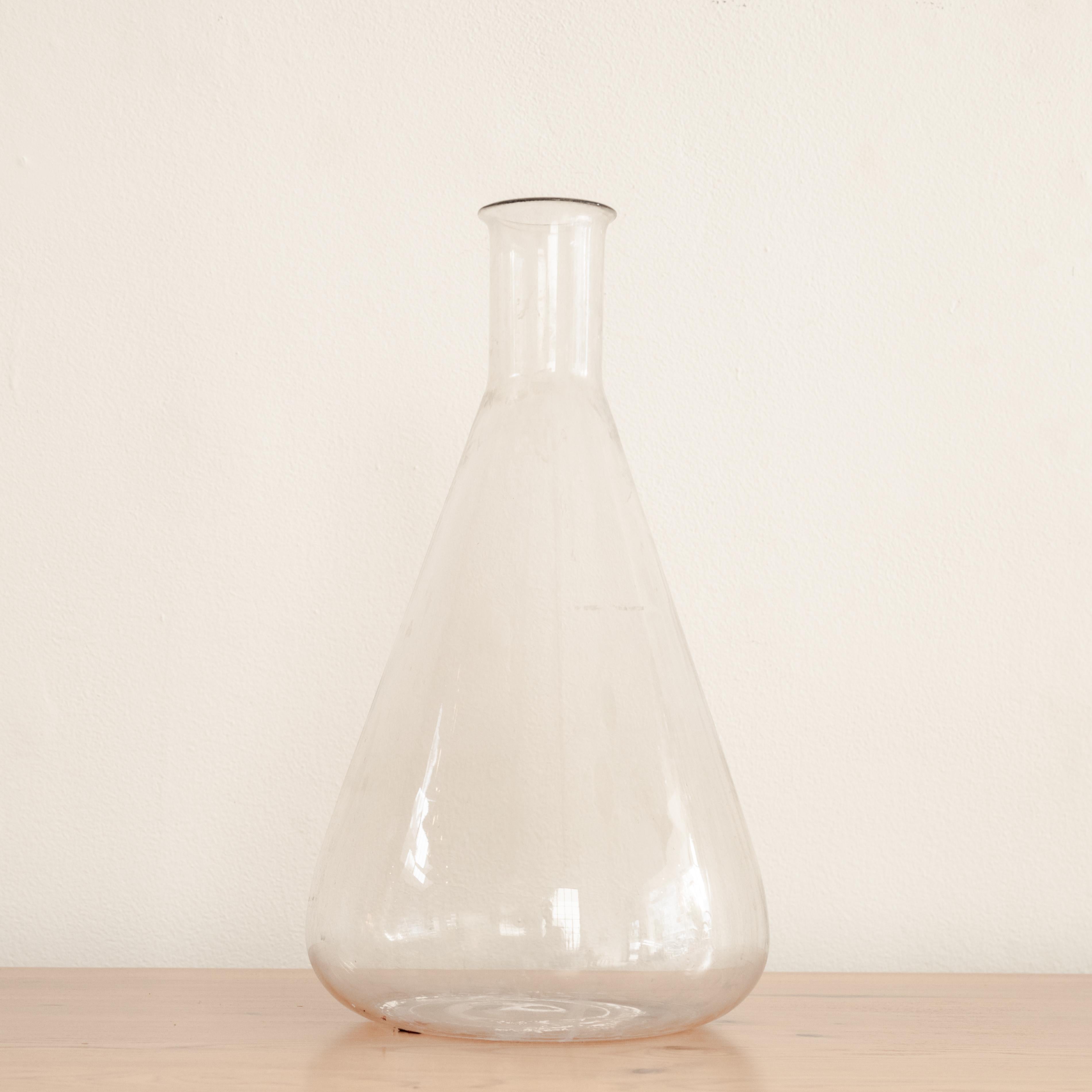 High neck vintage lab glass vessel.