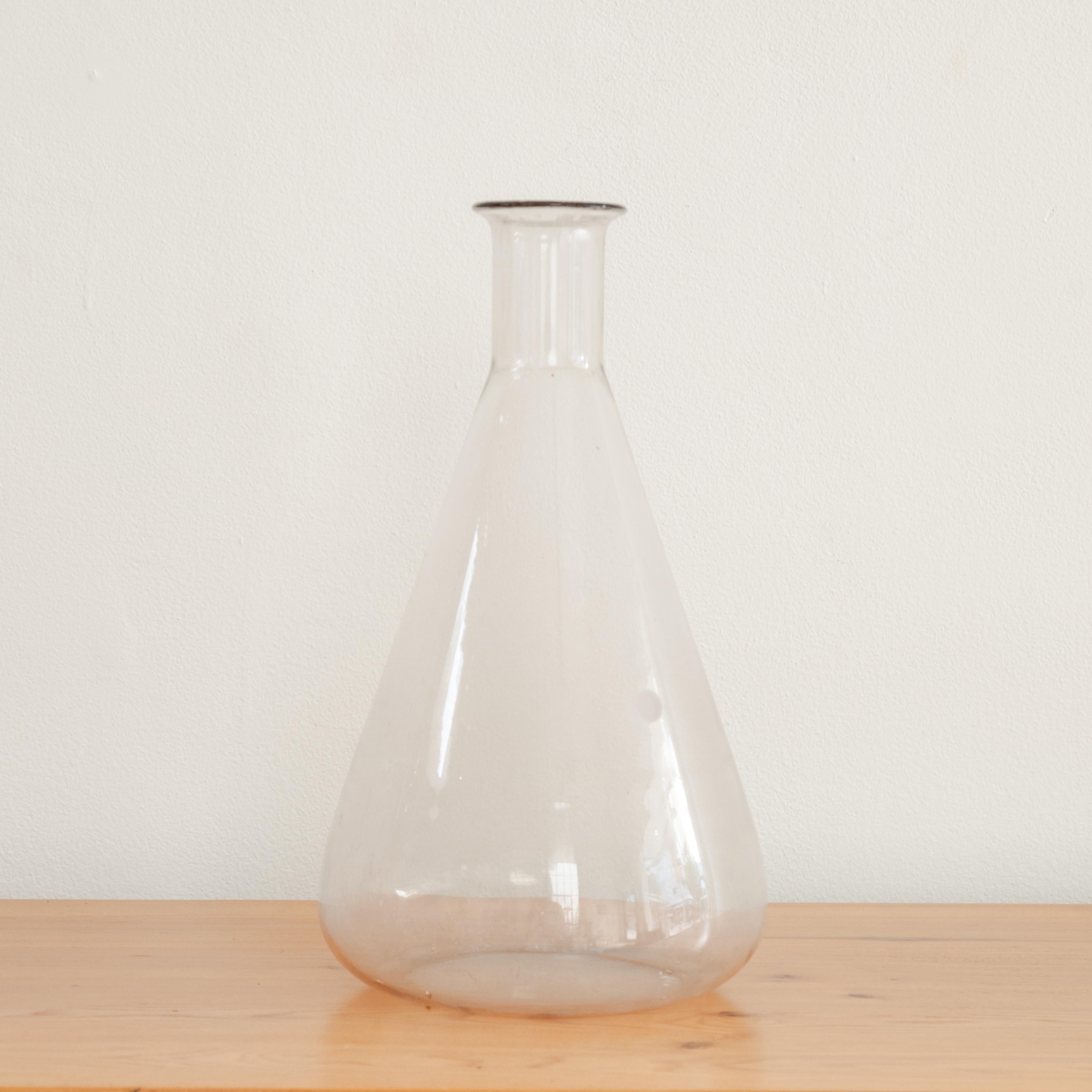 High Neck Vintage Lab Glass Vessel For Sale 1