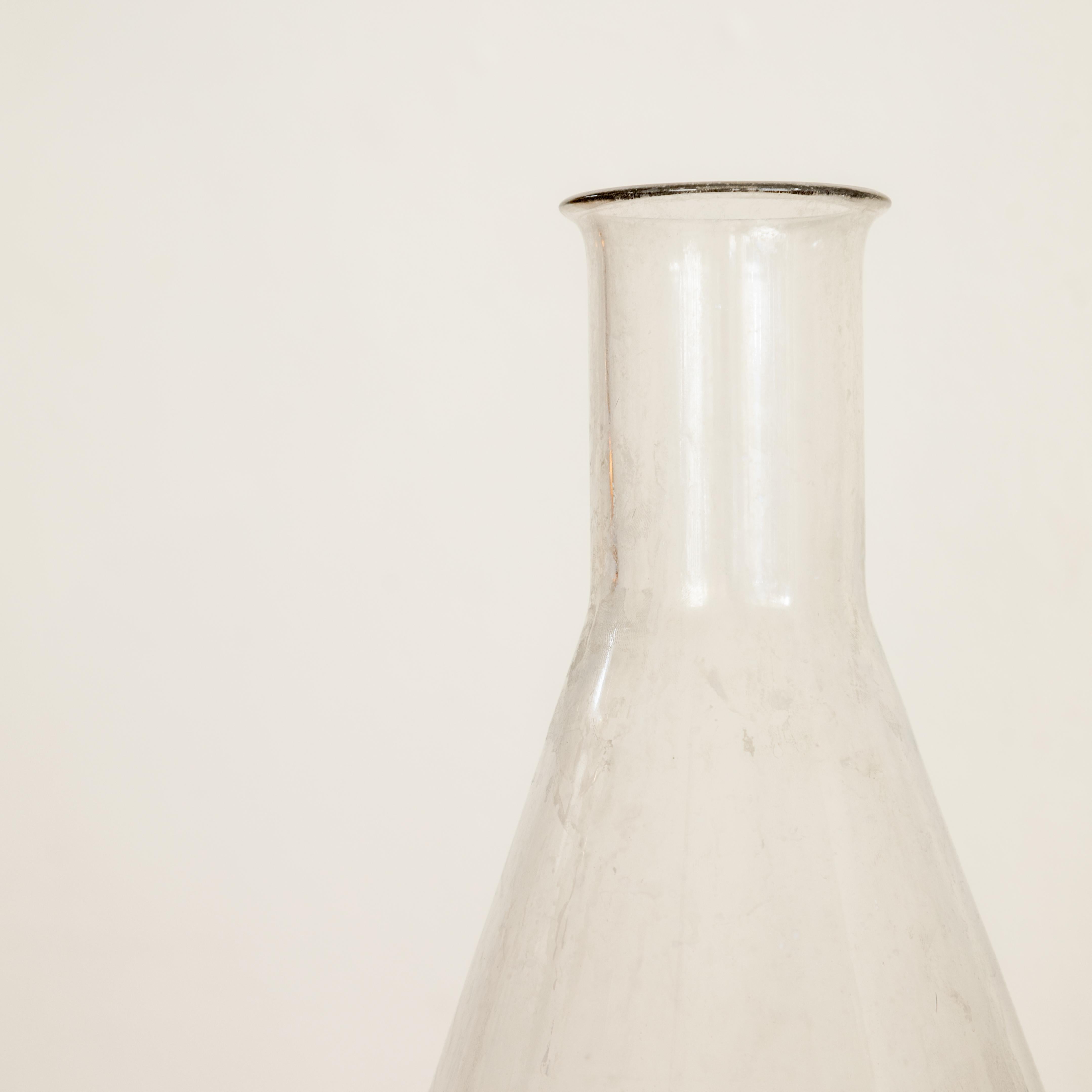 High Neck Vintage Lab Glass Vessel For Sale 4