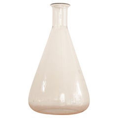 Vase en verre de laboratoire vintage à col haut