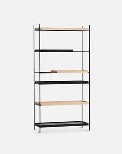 High Oak and Black Tray Shelf i by Hanne Willmann