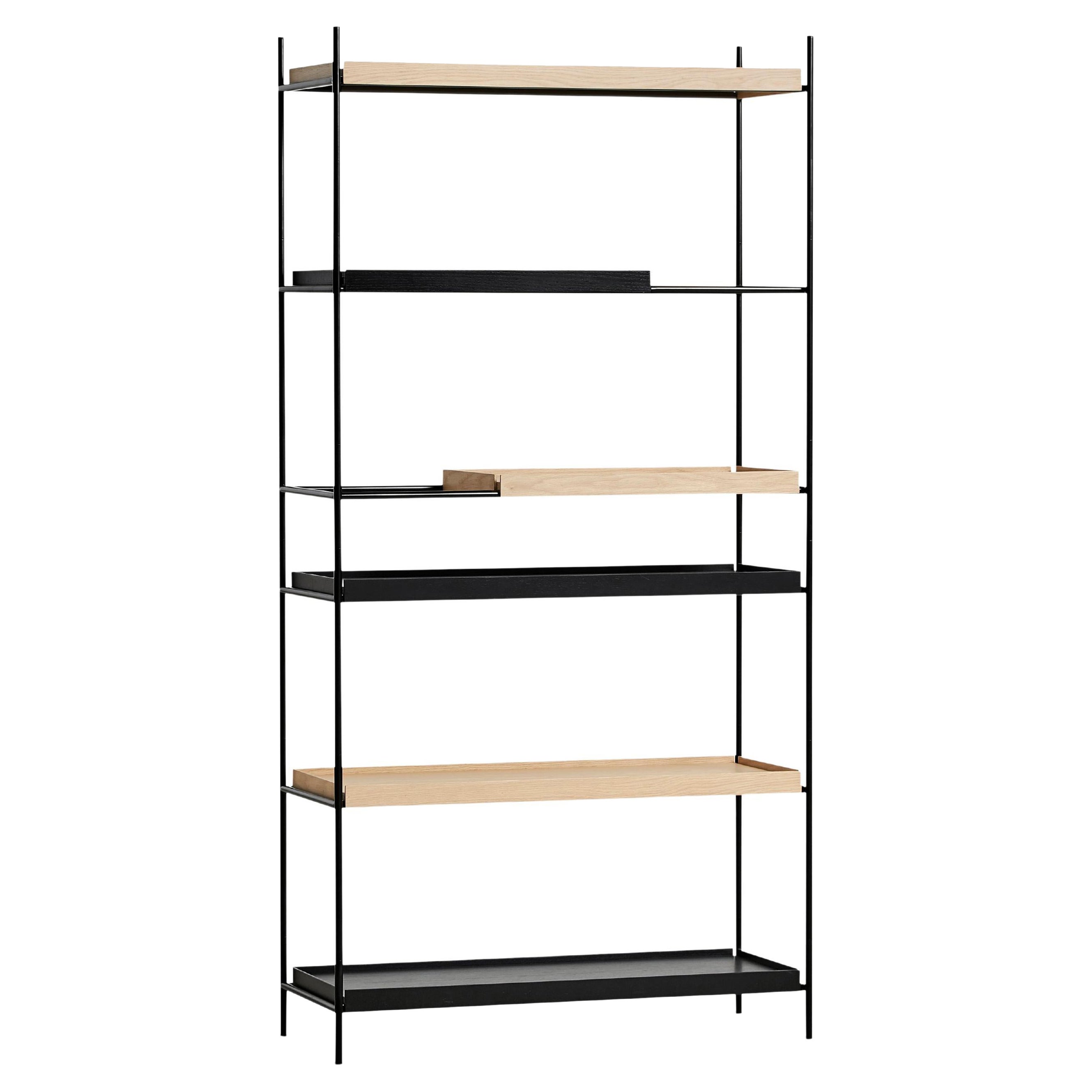 High Oak and Black Tray Shelf i by Hanne Willmann
