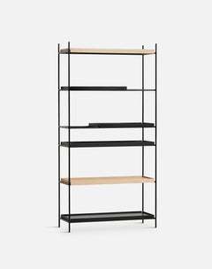 High Oak and Black Tray Shelf II by Hanne Willmann