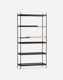 High Oak and Black Tray Shelf IV by Hanne Willmann