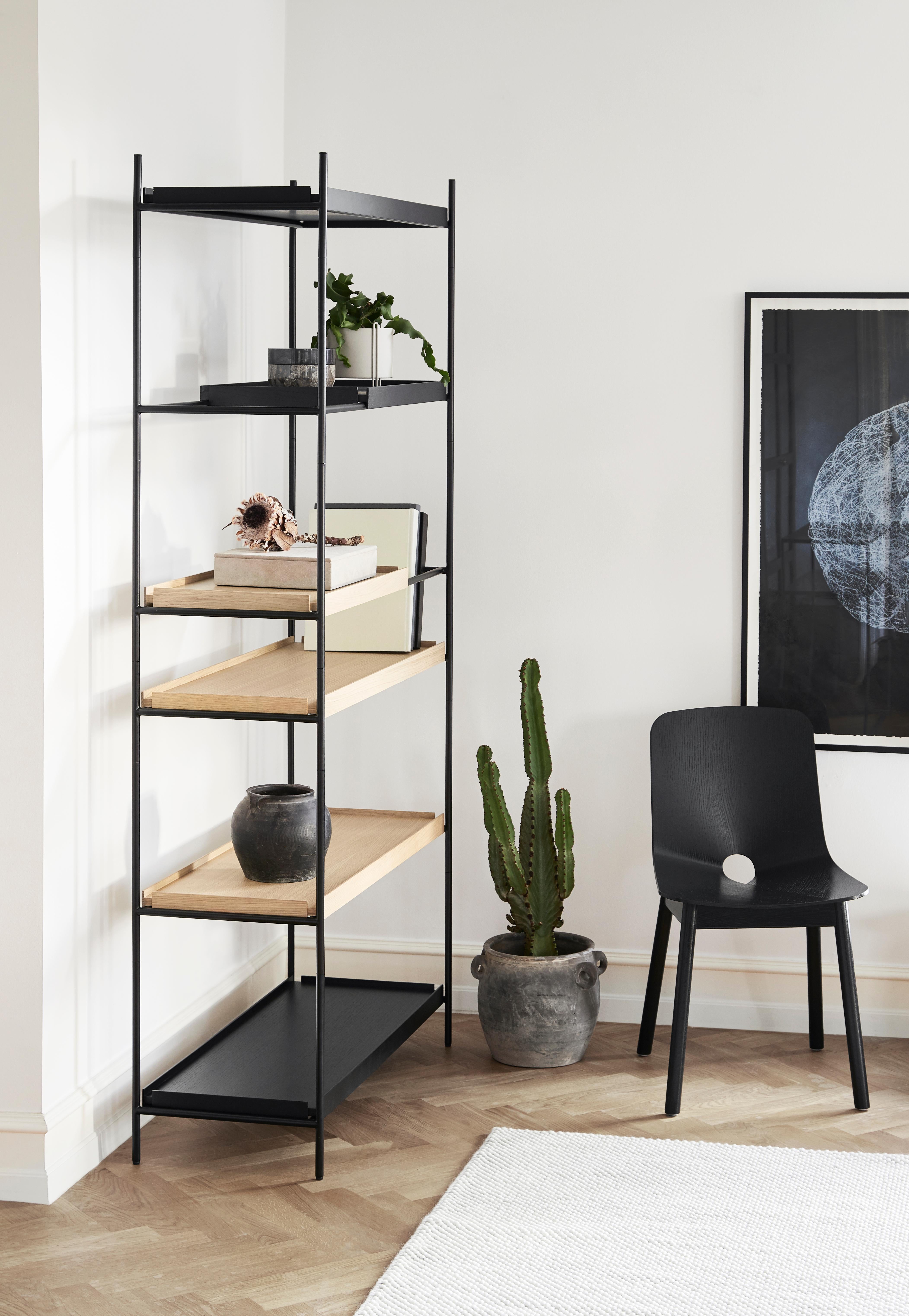 Metallo Scaffale alto in Oak e nero VII di Hanne Willmann in vendita