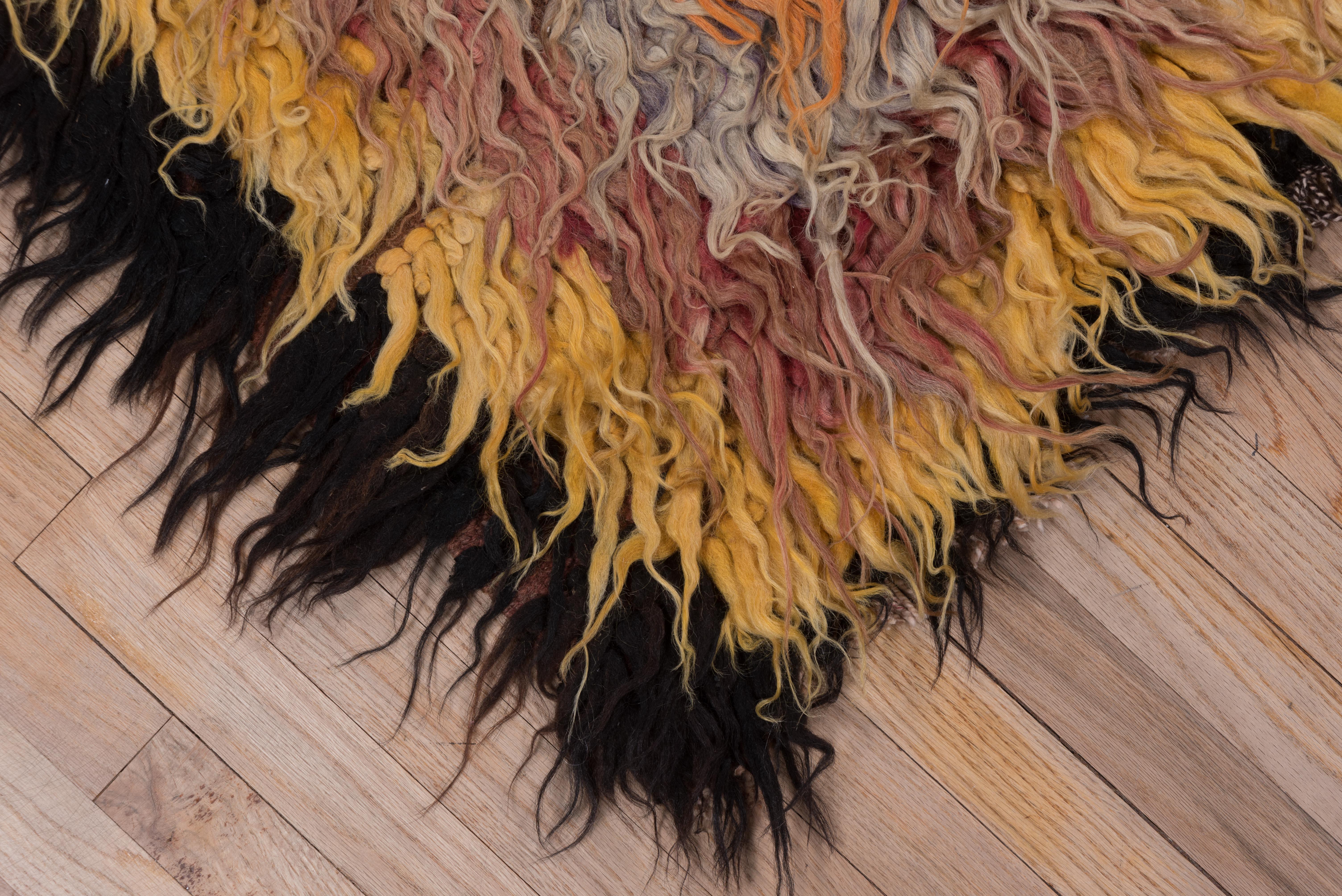 Tulu Shag à poils hauts avec motif à bordures carrées en vente 2