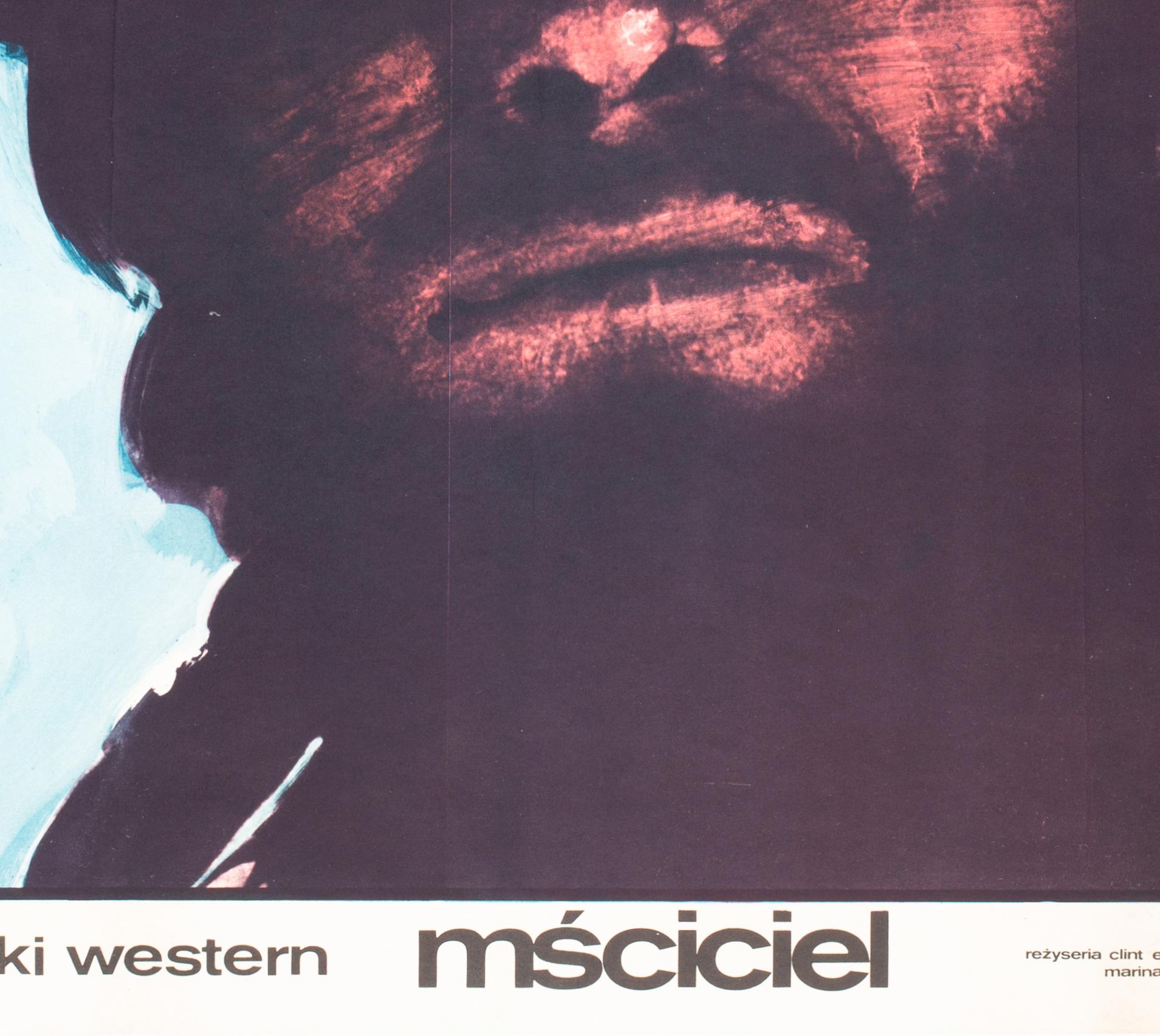 20th Century High Plains Drifter 1975 Polish Film Movie Poster, Freudenreich, Clint Eastwood For Sale
