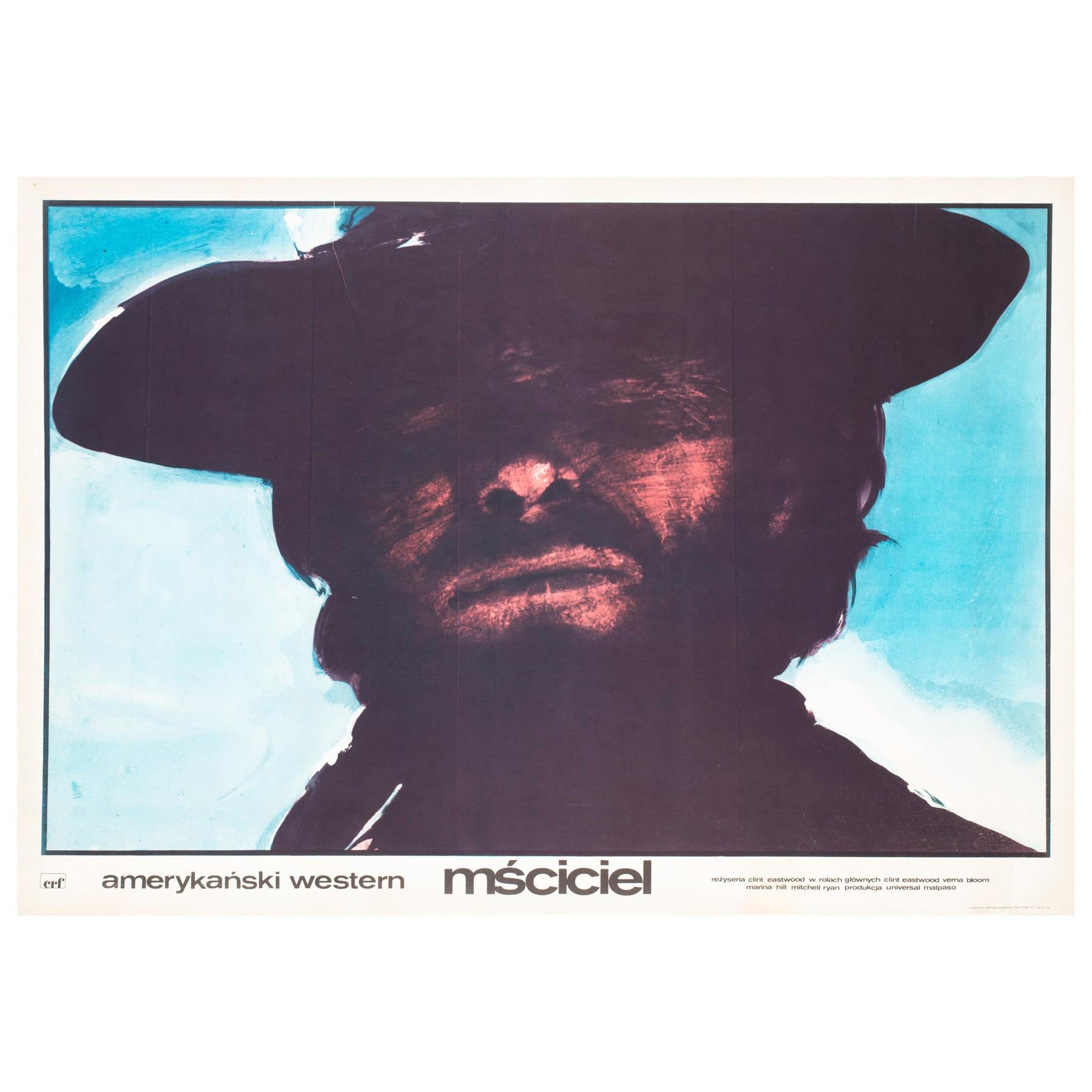 High Plains Drifter 1975 Polish Film Movie Poster, Freudenreich, Clint Eastwood For Sale