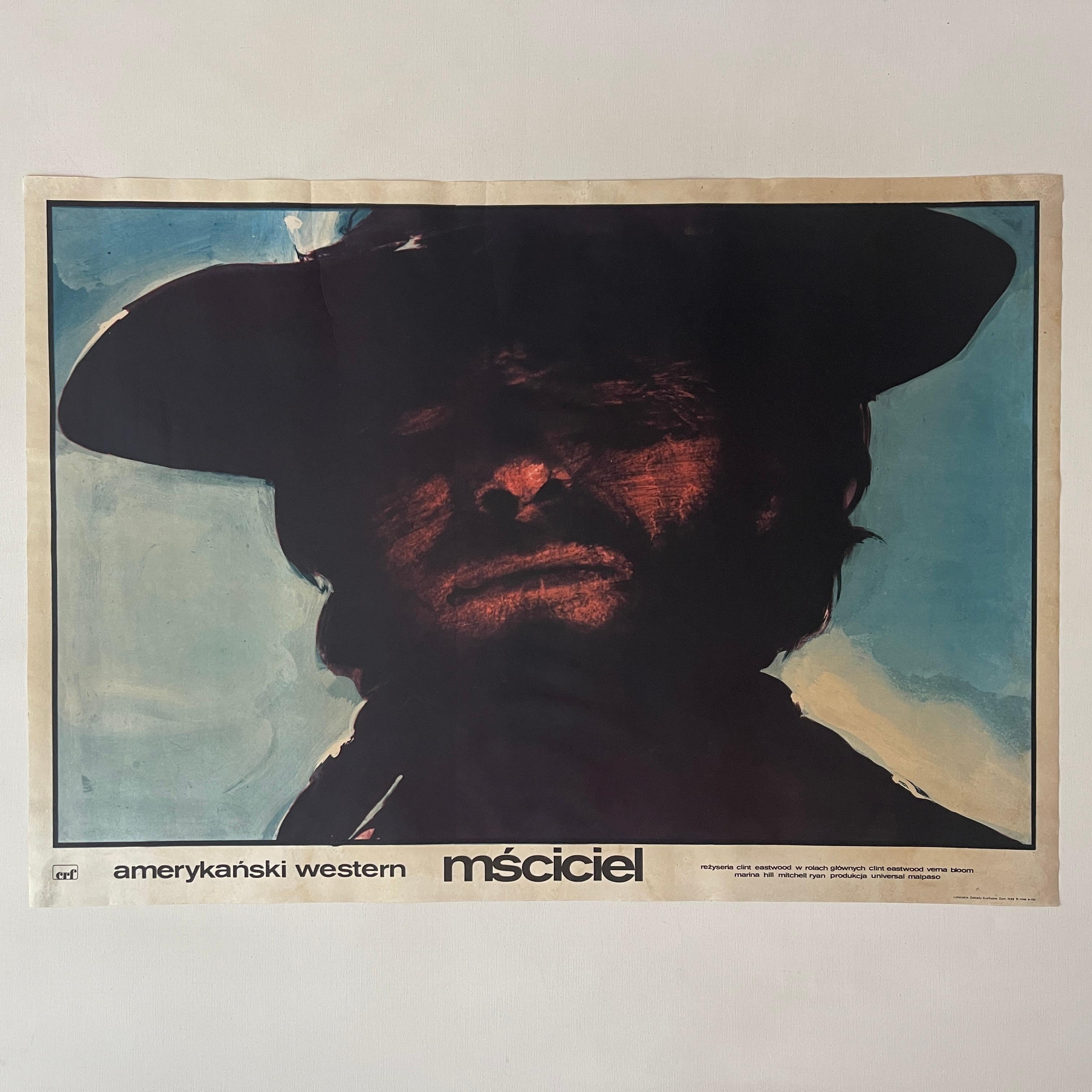 This is a fabulous rare and sought after Polish poster designed from 1975 by Marek Freudenreich for the US movie ‘High Plains Drifter’ (Msciciel) starring Clint Eastwood.

Polish A1 size: 83.5 x 59 cm

Condition: The poster is in good condition,