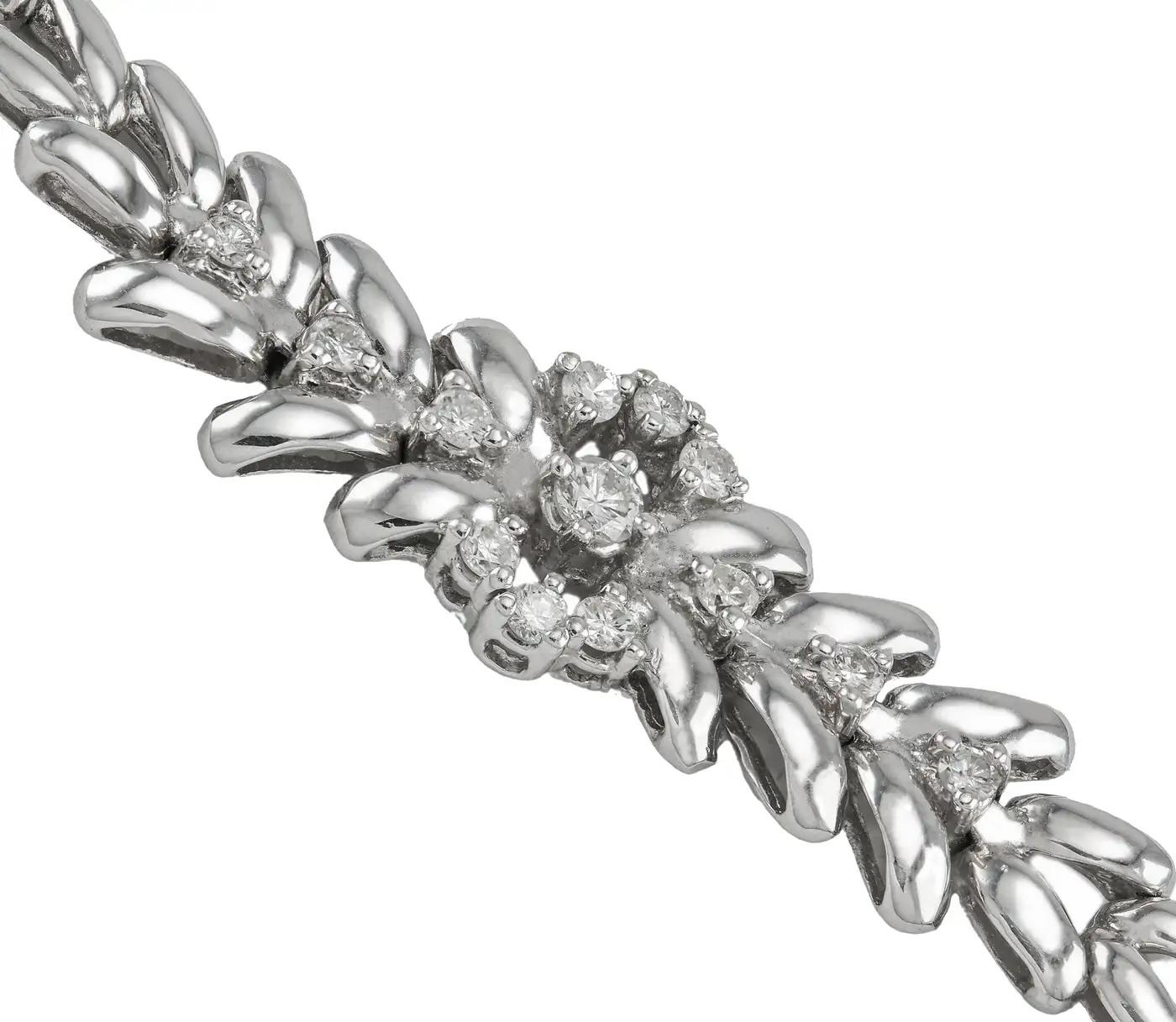Bracelet en or massif à diamants de style antique Pour femmes en vente