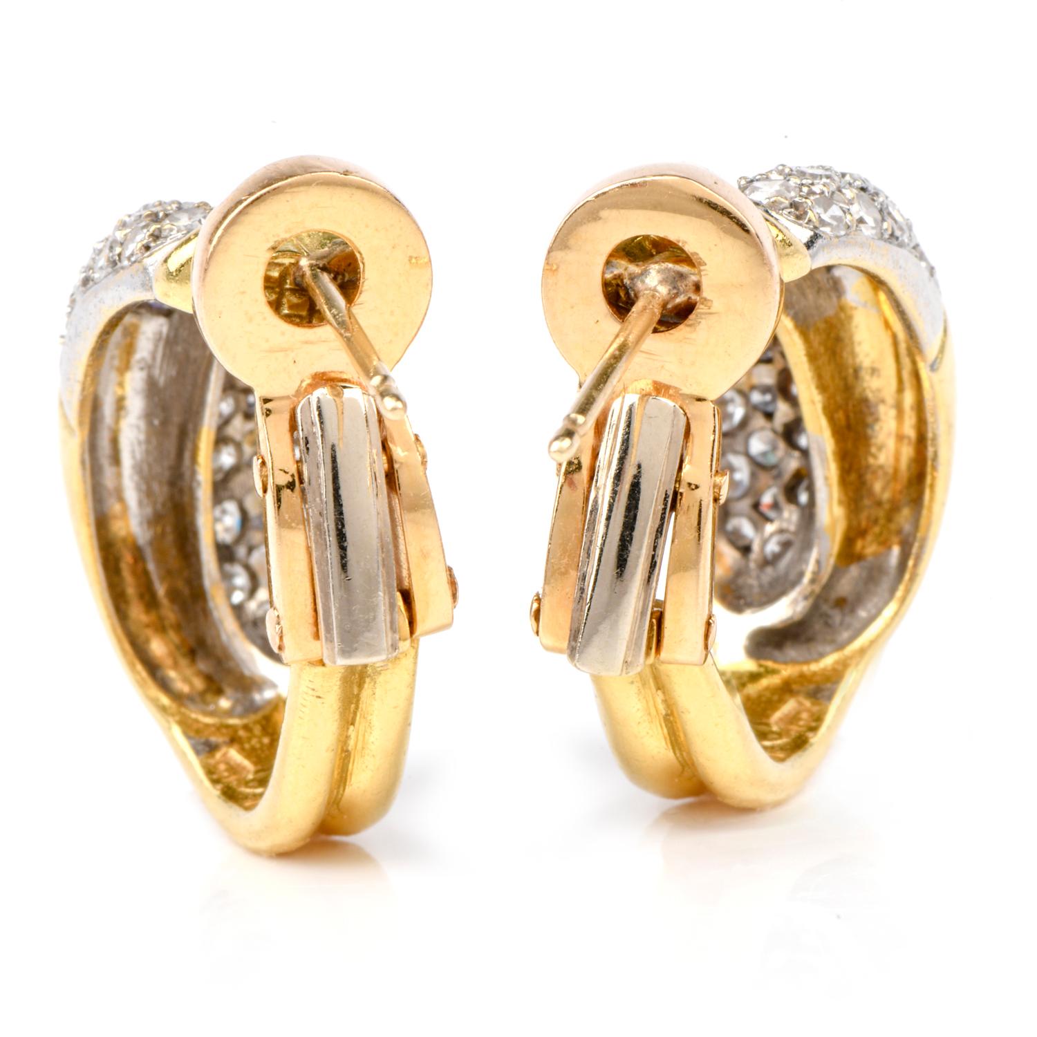 half ring gold earrings