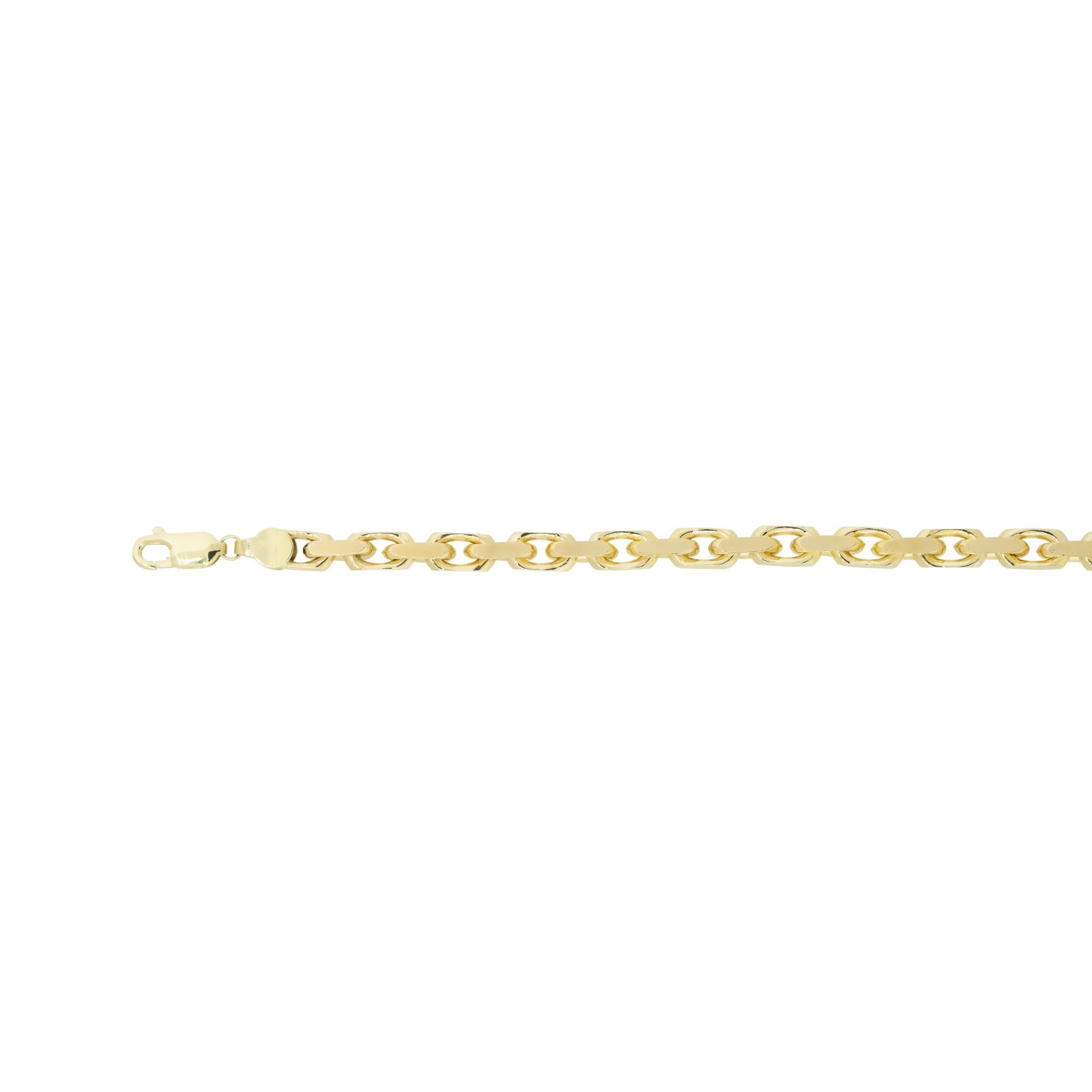 Modern High Polished Link Bracelet 14 Karat in Stock