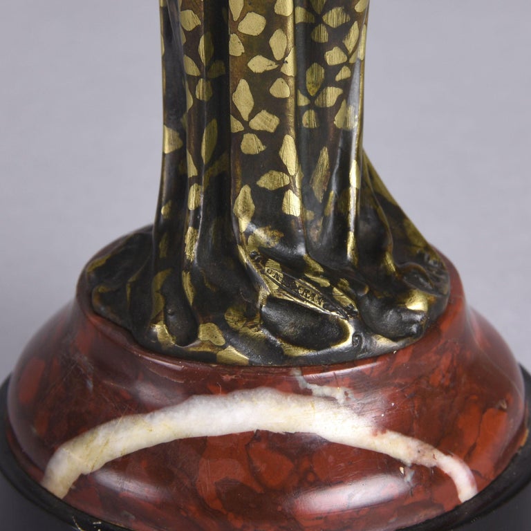 “High Priestess” Art Deco Chryselephantine Sculpture by Maximilian Fiot