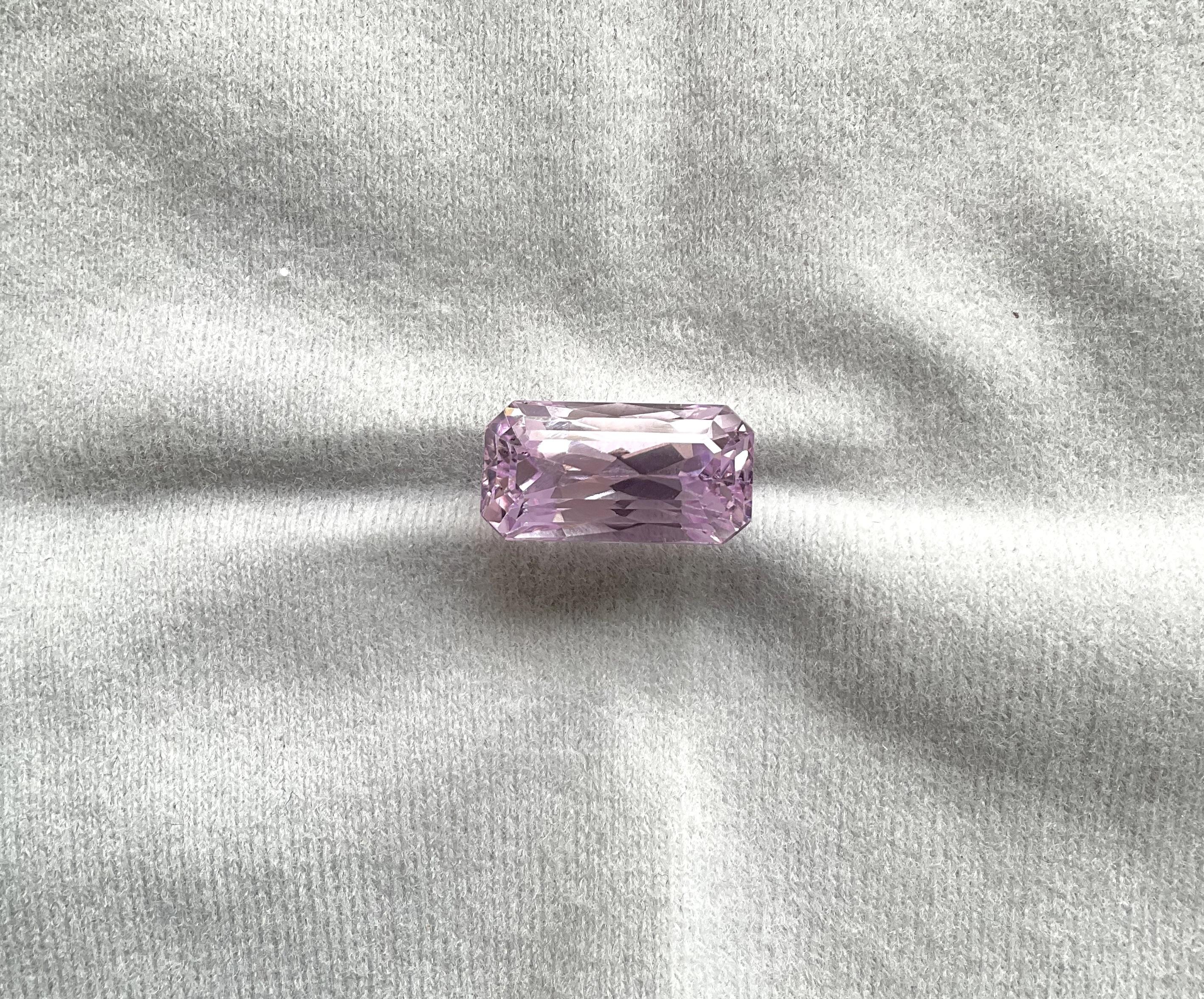 Women's or Men's High Quality 10.25 Carats Pink Kunzite Octagon Cut stone For jewelry Natural Gem