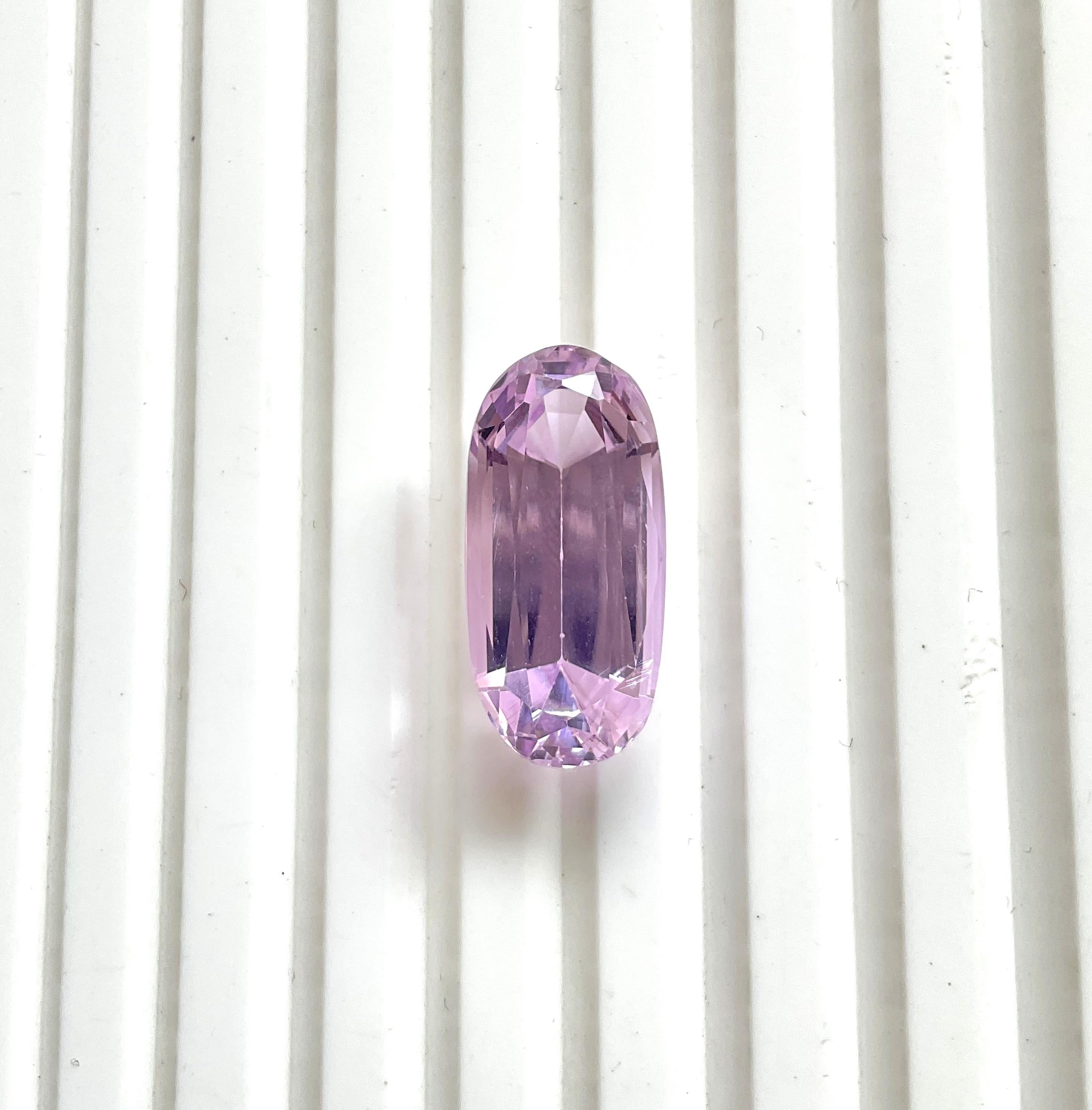Women's or Men's High Quality 14.35 Carats Pink Kunzite Oval Cut stone For jewelry Natural Gem