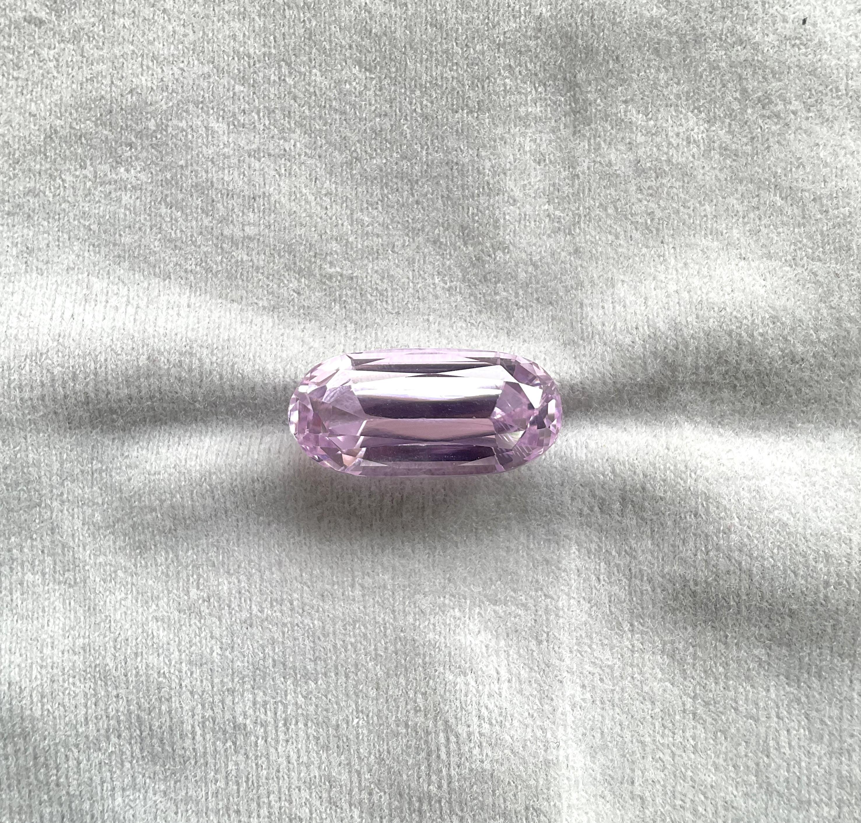High Quality 14.35 Carats Pink Kunzite Oval Cut stone For jewelry Natural Gem 2