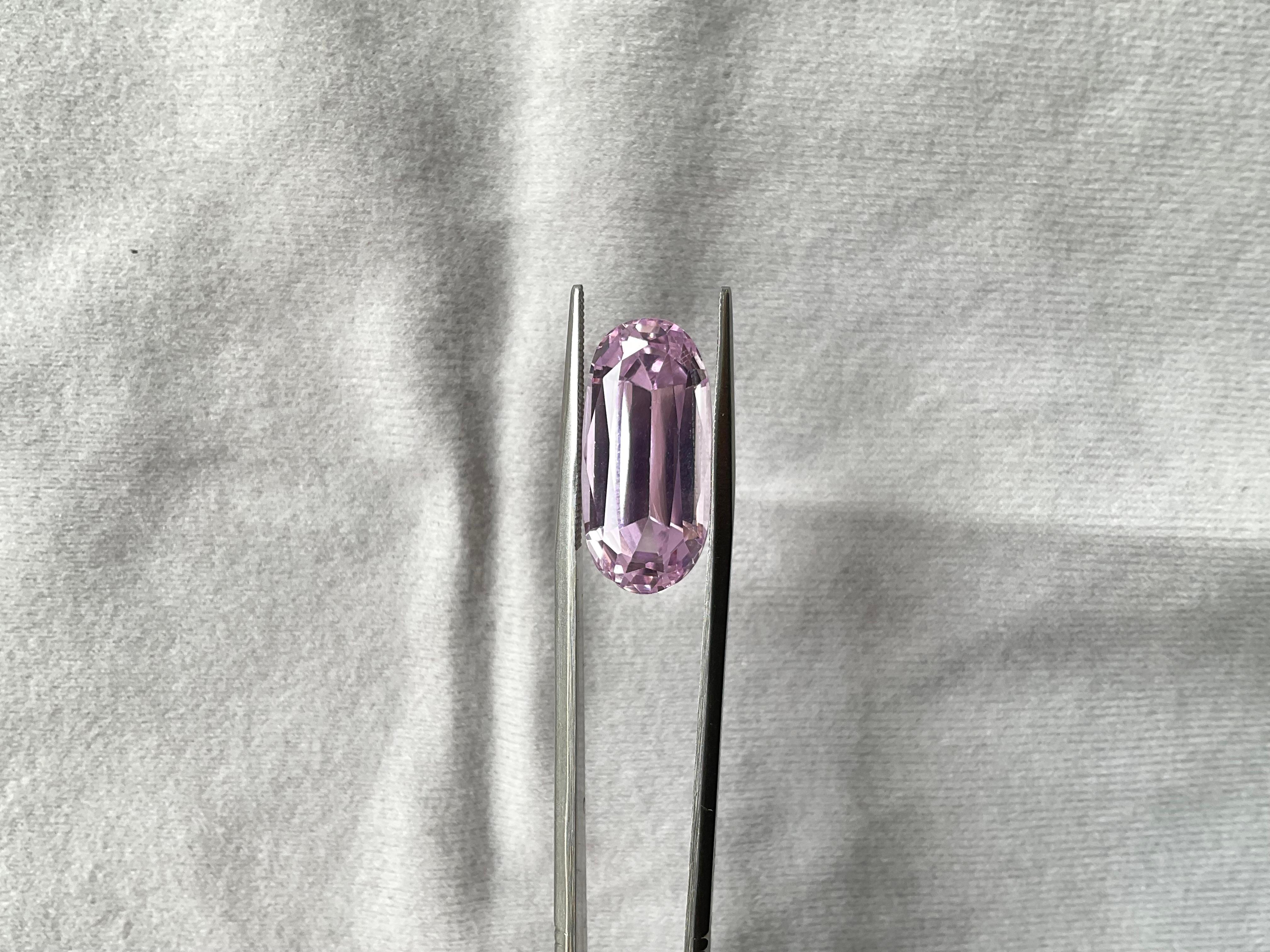 High Quality 14.35 Carats Pink Kunzite Oval Cut stone For jewelry Natural Gem 4