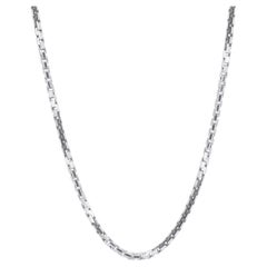 Dazzling 14k White Gold Chain Necklace 
